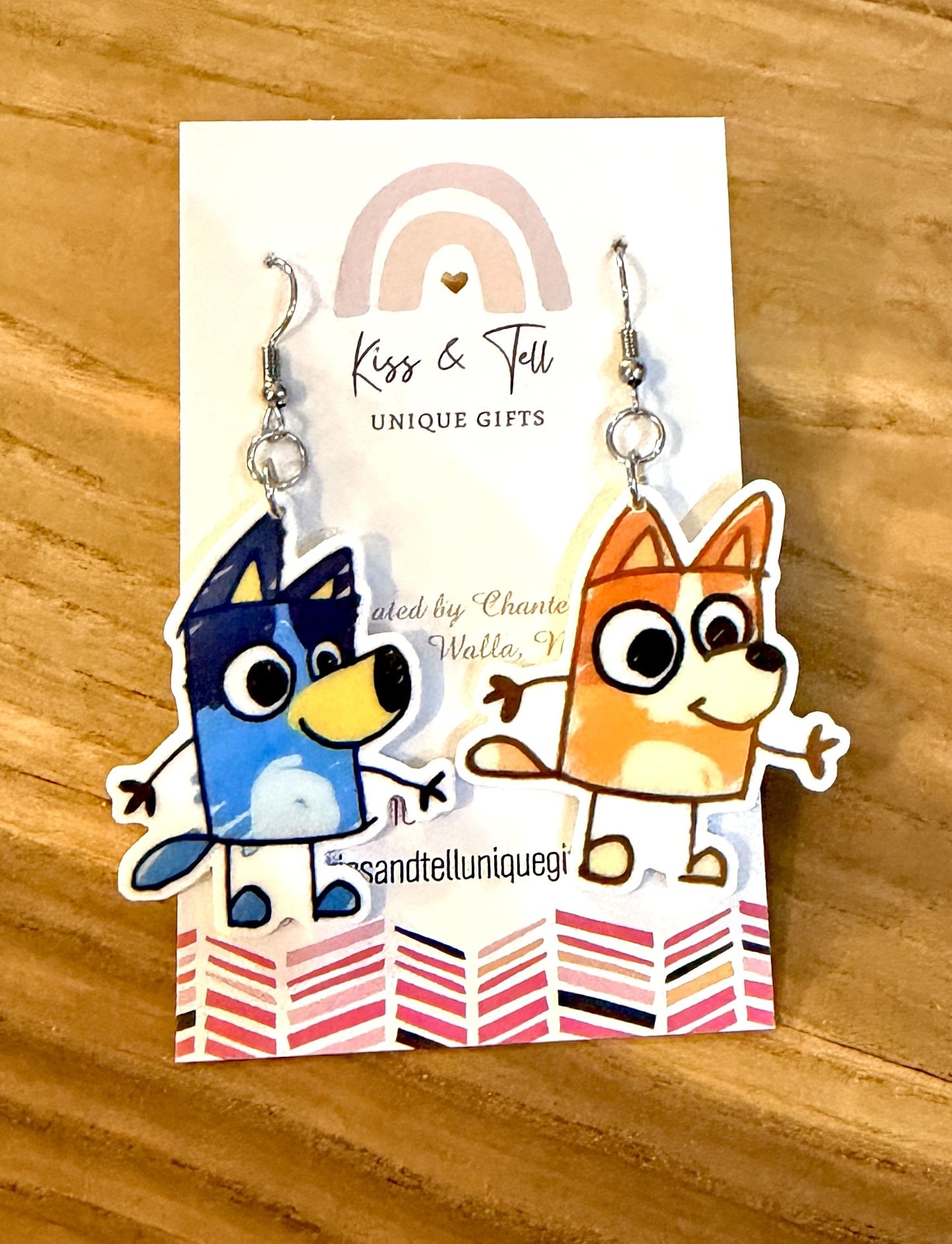 Bluey & Bingo Drawings Dangle Earrings