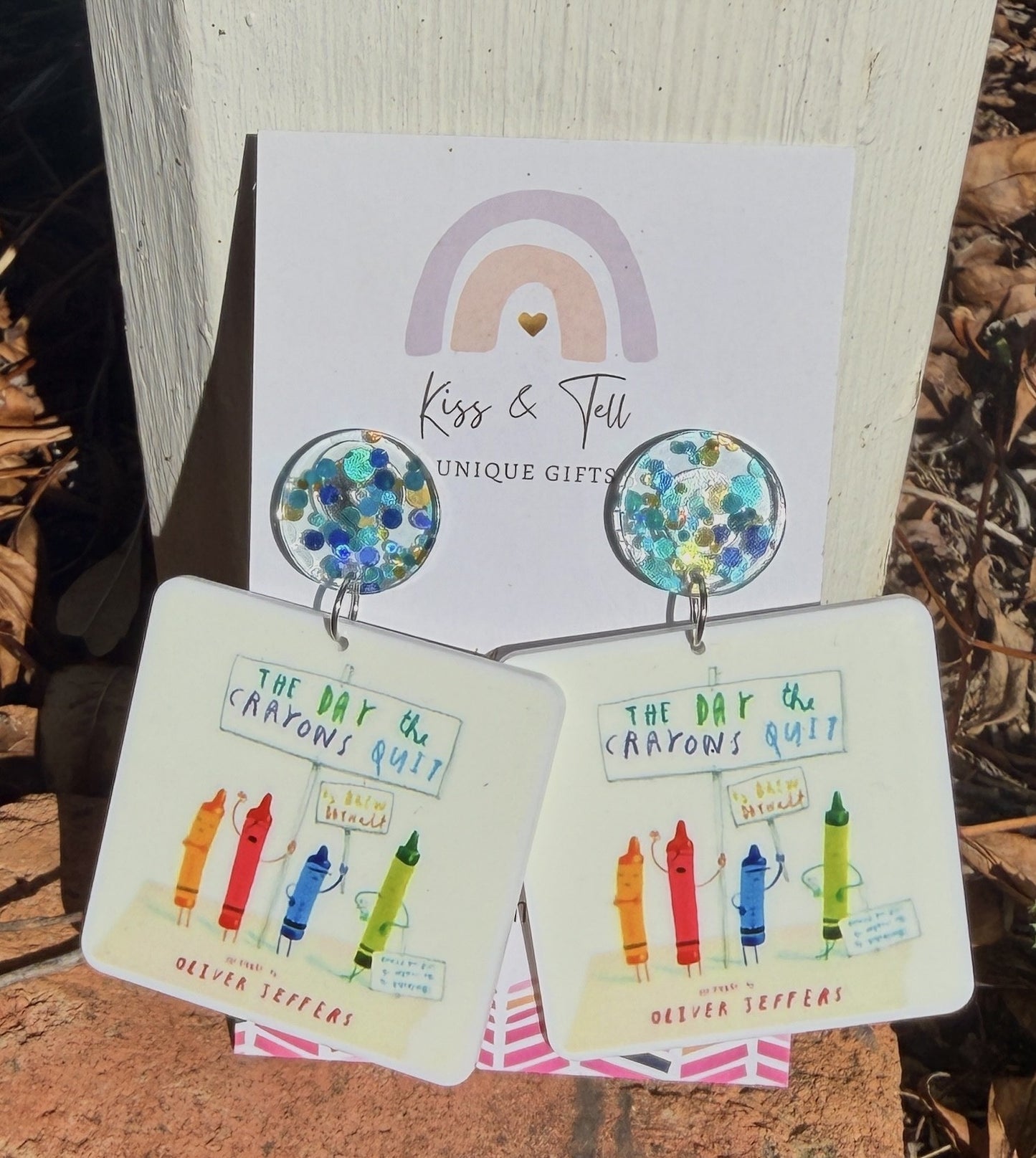 'The Day The Crayons Quit' Book Earrings