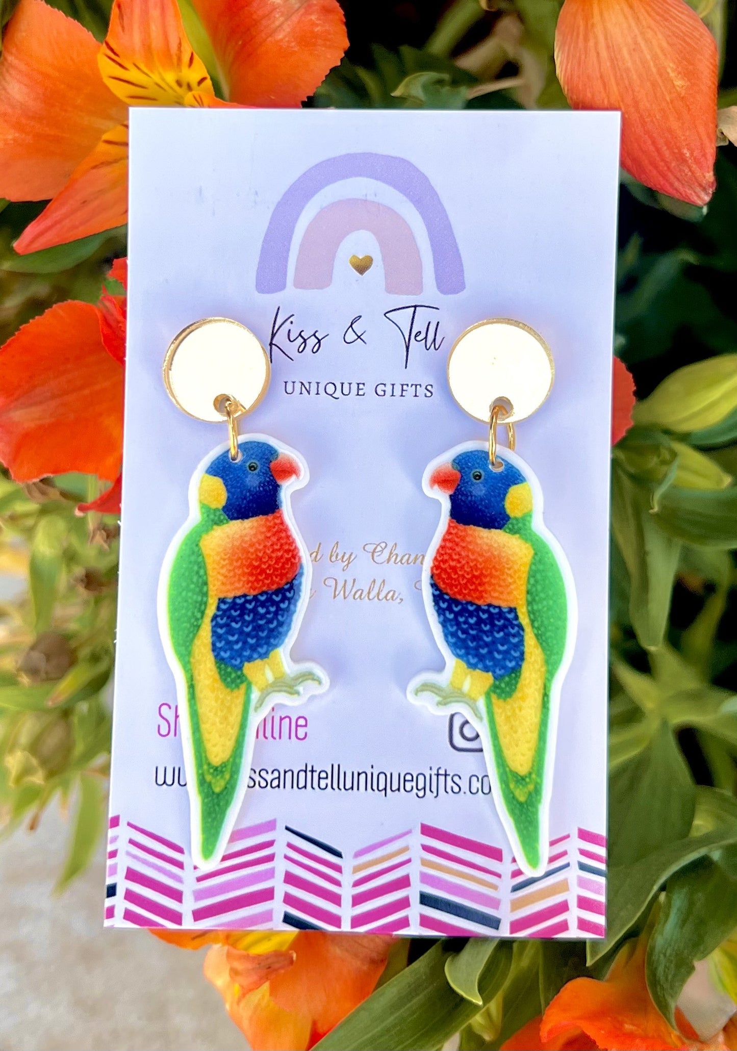Parrot Bird Dangle Earrings