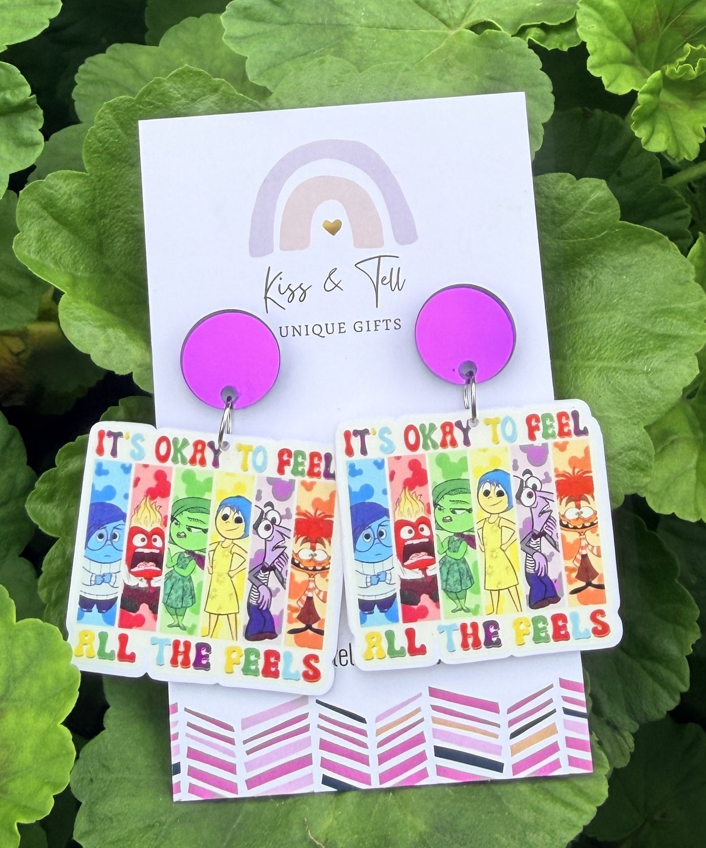 Inside Out Movie Dangle Earrings