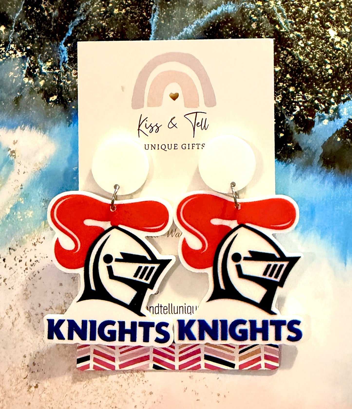 NRL Newcastle Knights Dangle Earrings