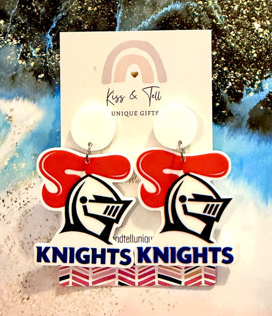 NRL Newcastle Knights Dangle Earrings