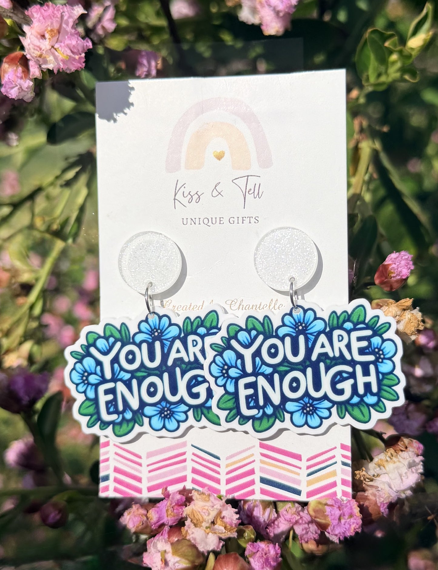'You Are Enough' Dangle Earrings