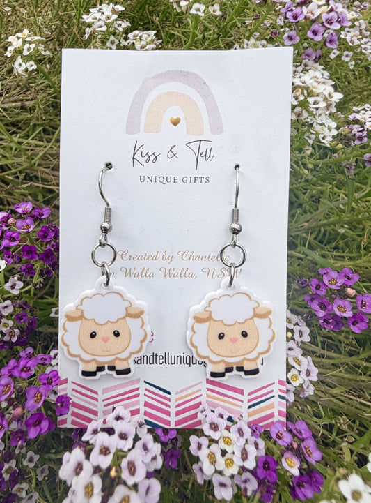 Cute Sheep (Smaller) Dangle Earrings