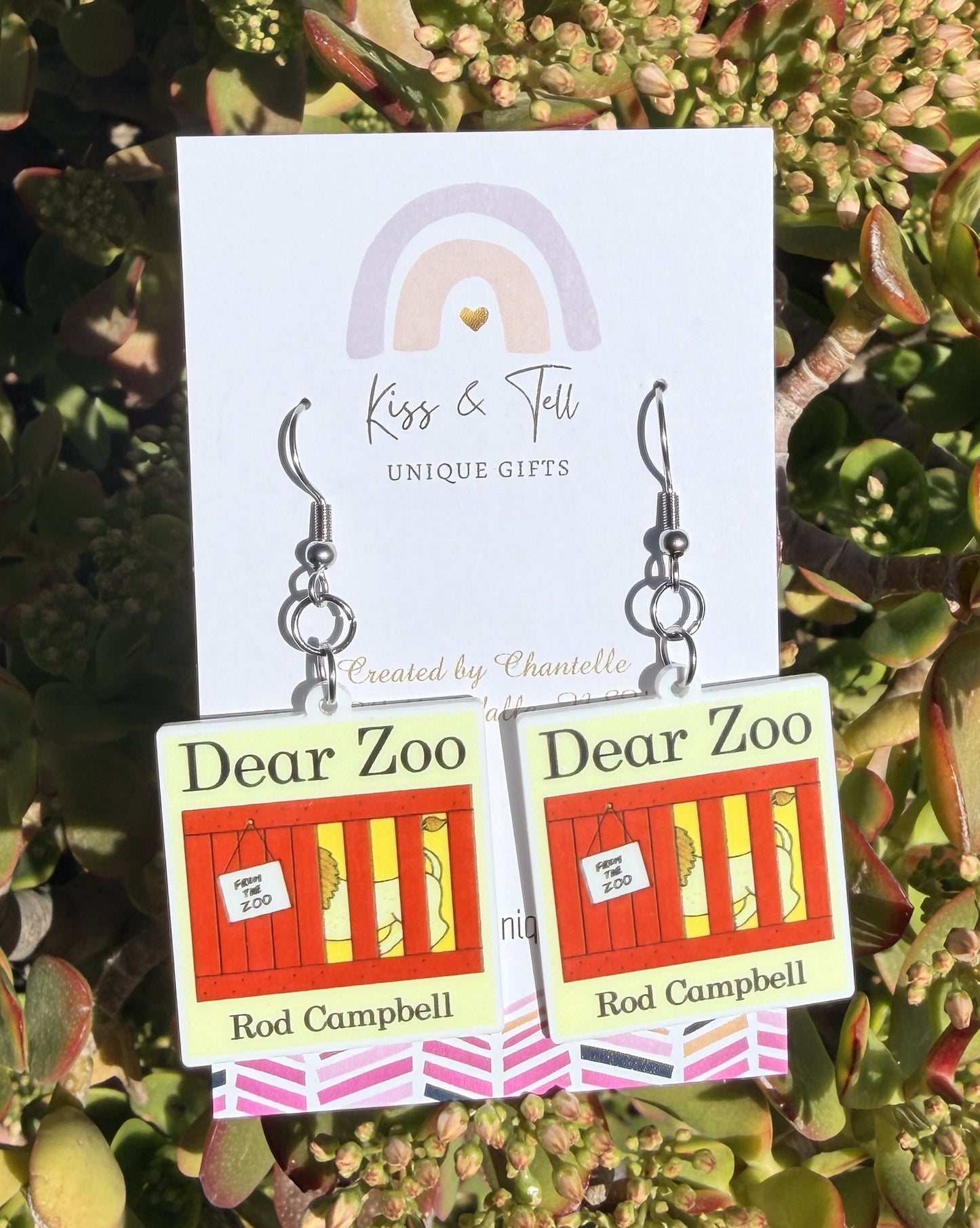 Dear Zoo Book Dangle Earrings