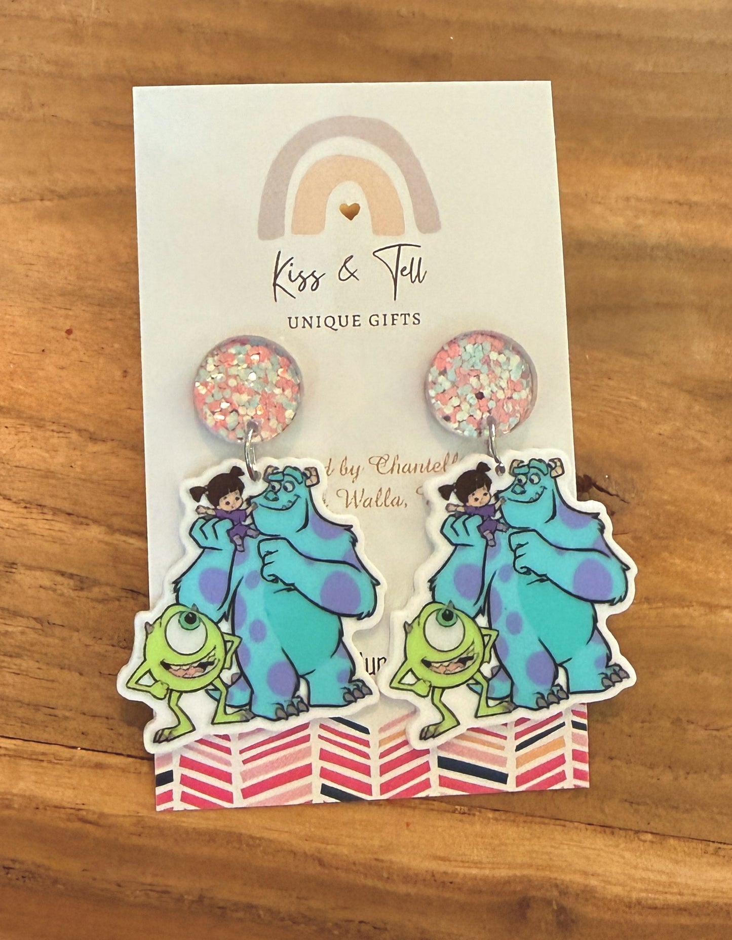 Monsters Inc Character Dangle Earrings