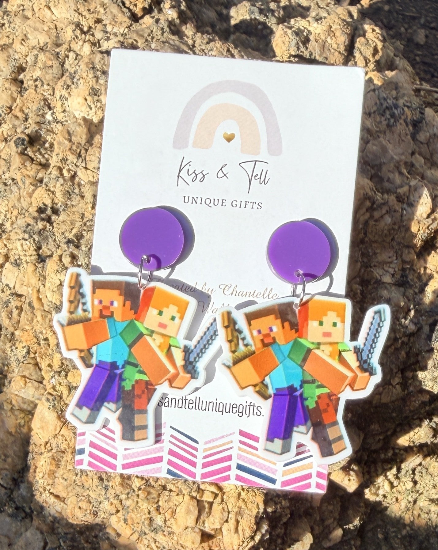Minecraft Characters Dangle Earrings