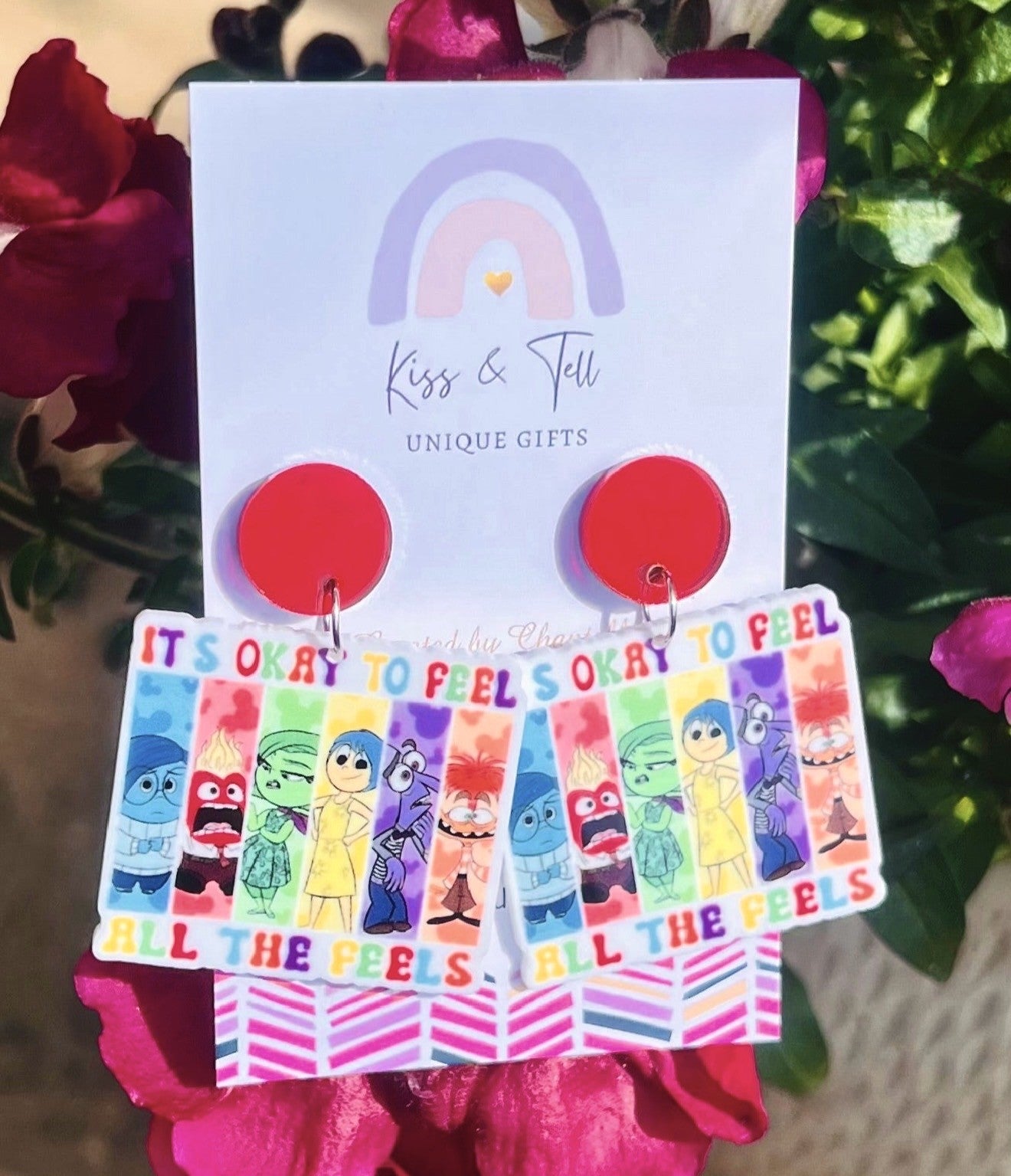 Inside Out Movie Dangle Earrings