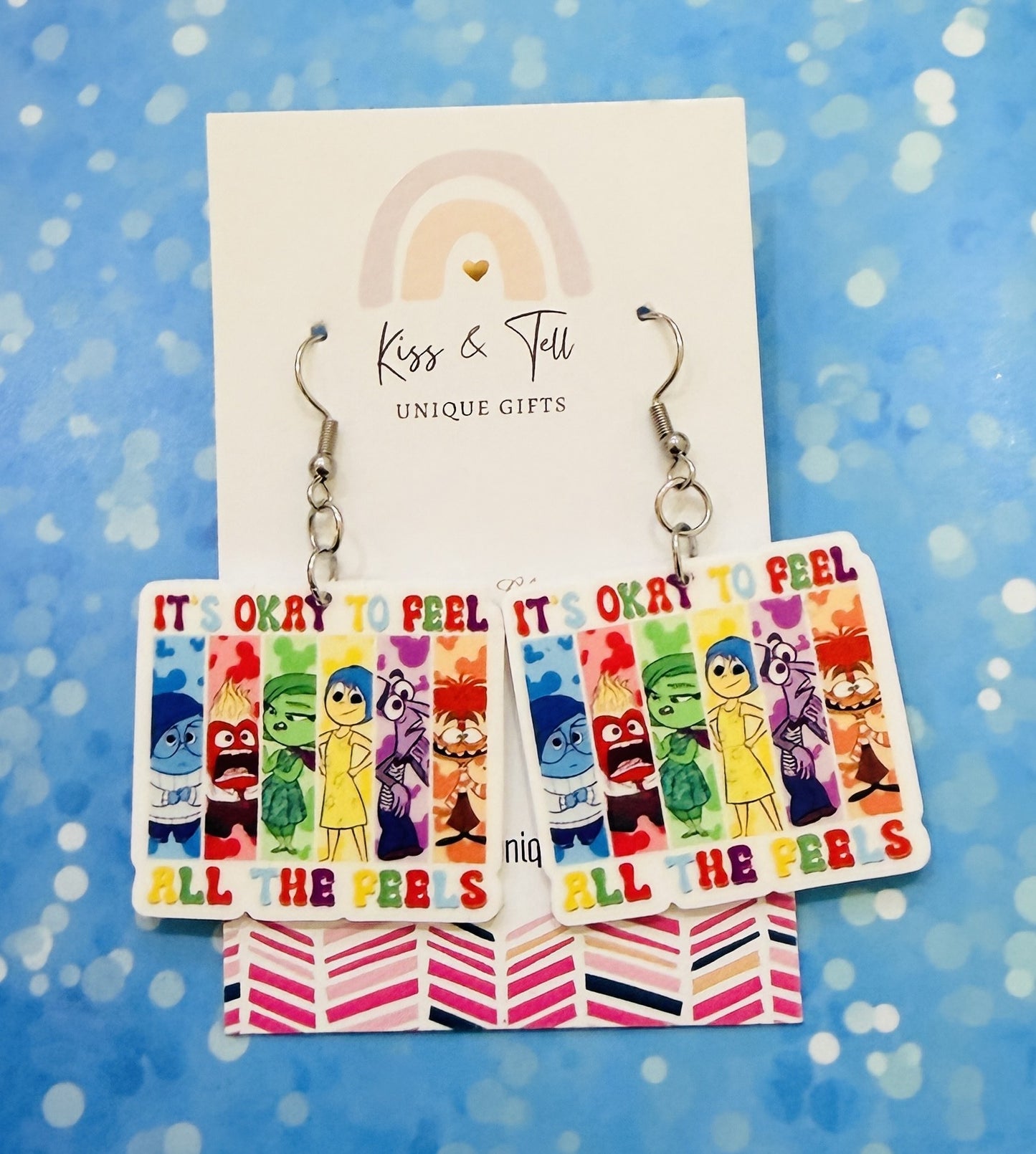 Inside Out Movie Dangle Earrings