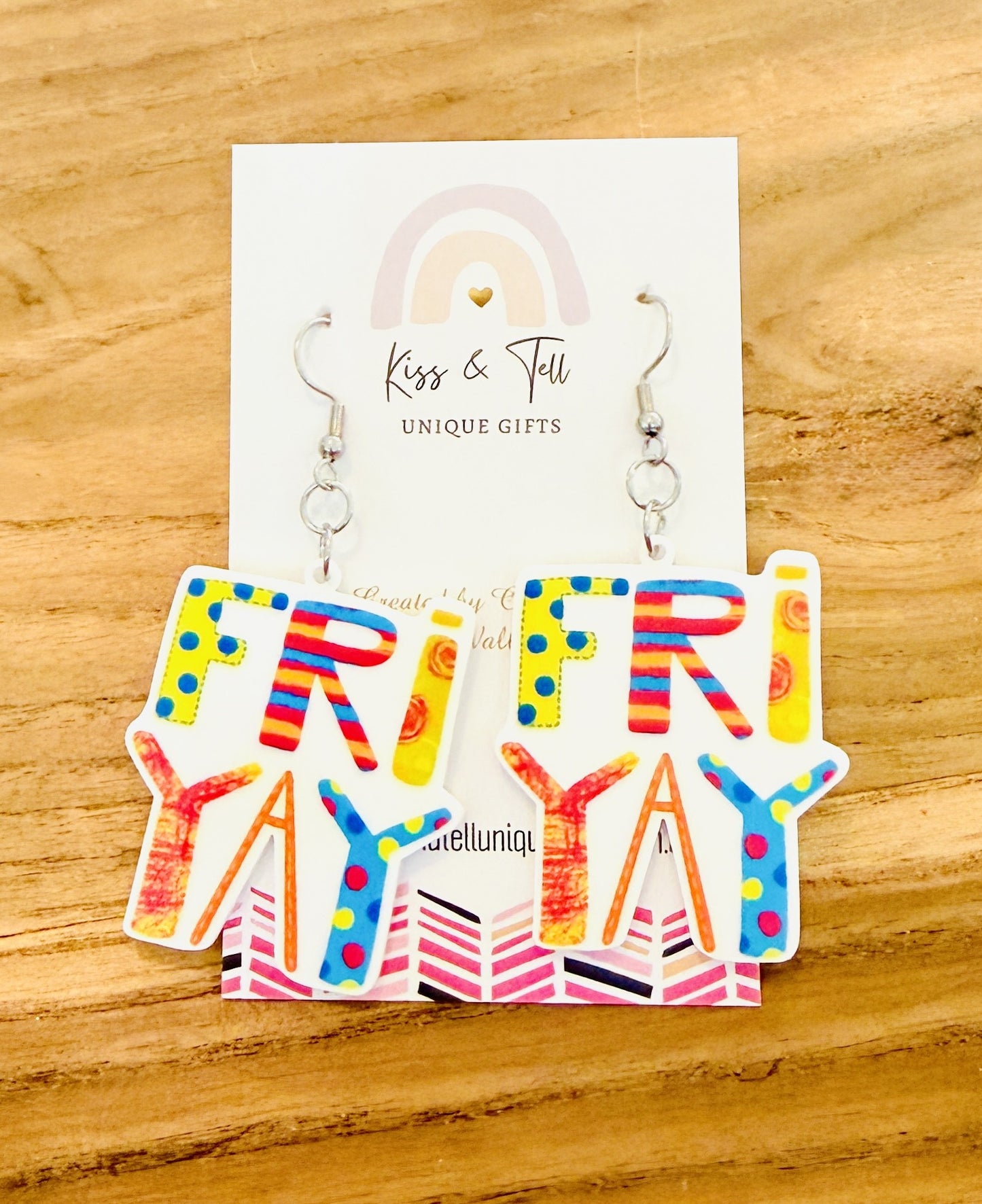 Colourful FRIYAY Dangle Earrings