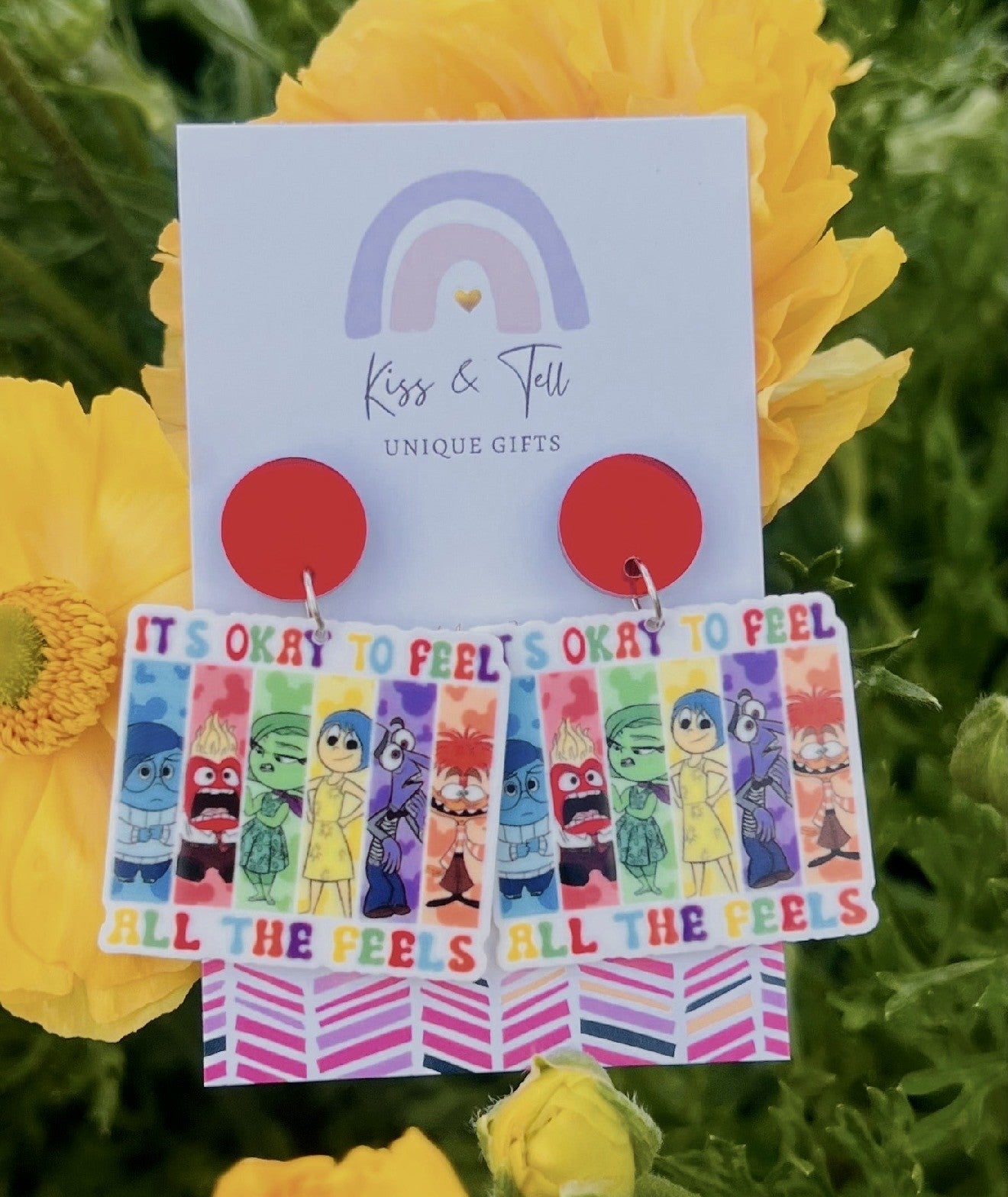 Inside Out Movie Dangle Earrings