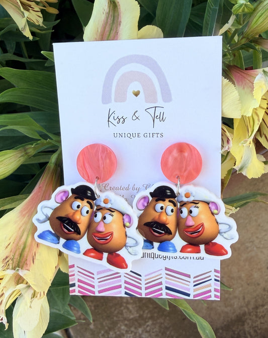 Cute Potato Couple Dangle Earrings