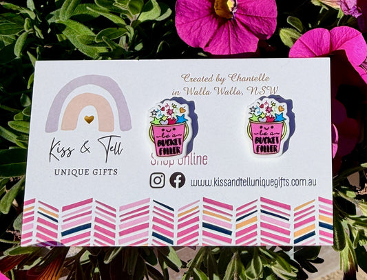 'Be a Bucket Filler' Stud Earrings