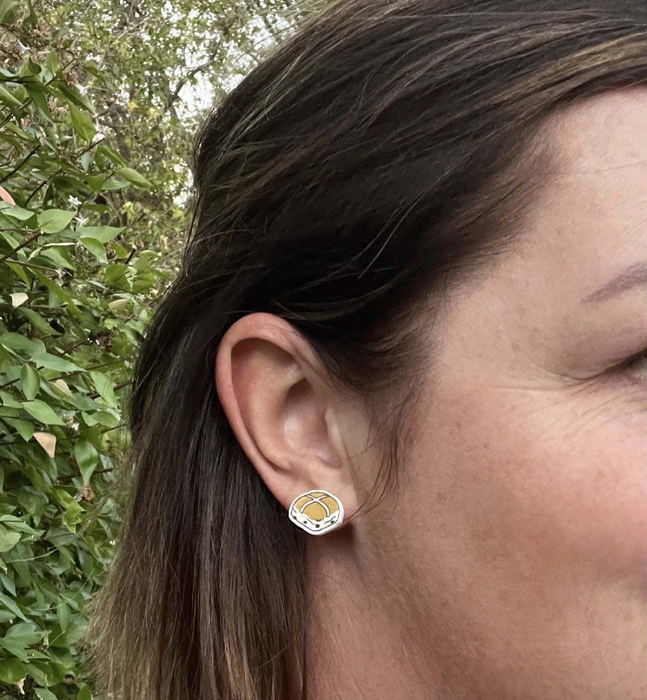 Easter Hot Cross Bun Earrings