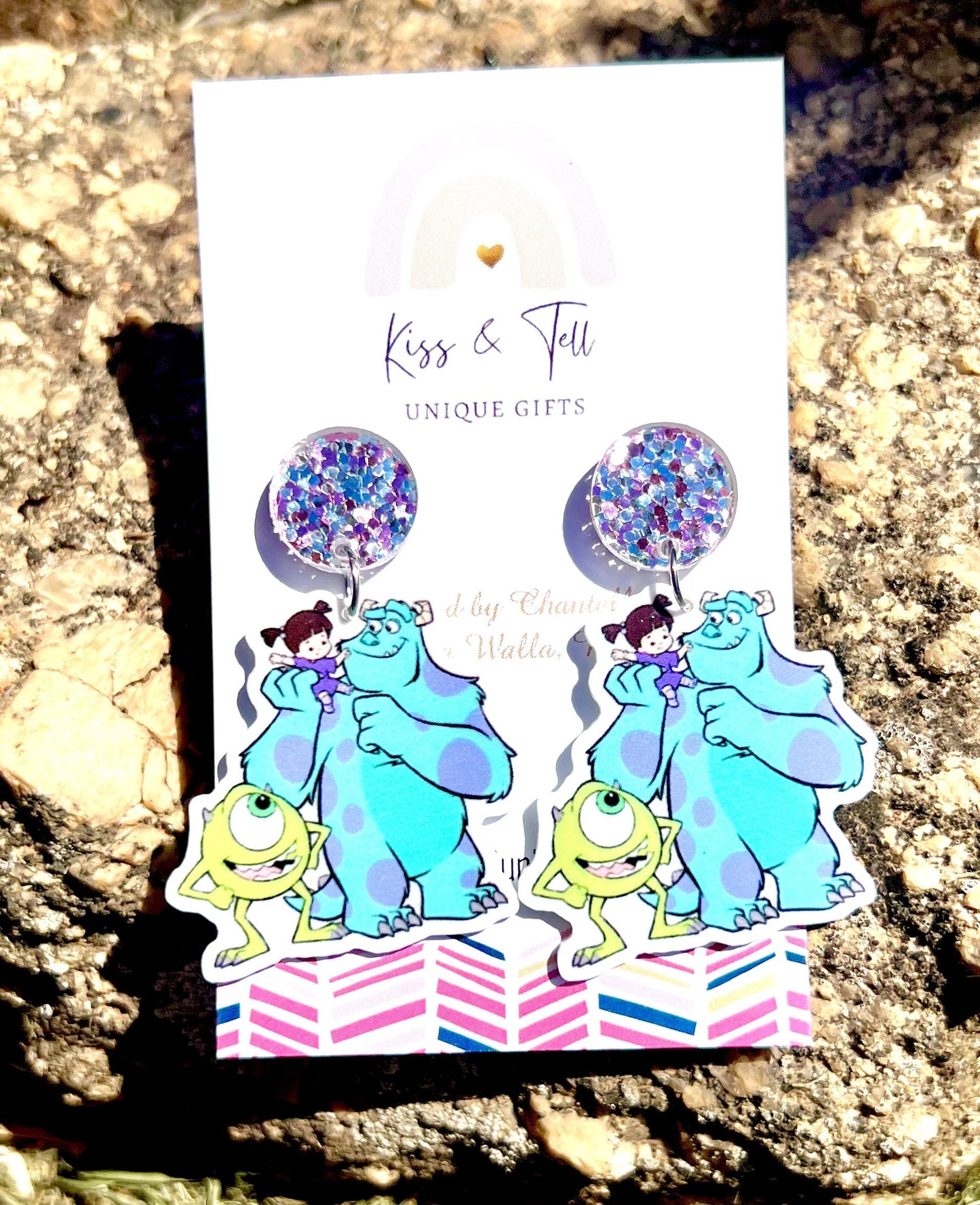 Monsters Inc Character Dangle Earrings