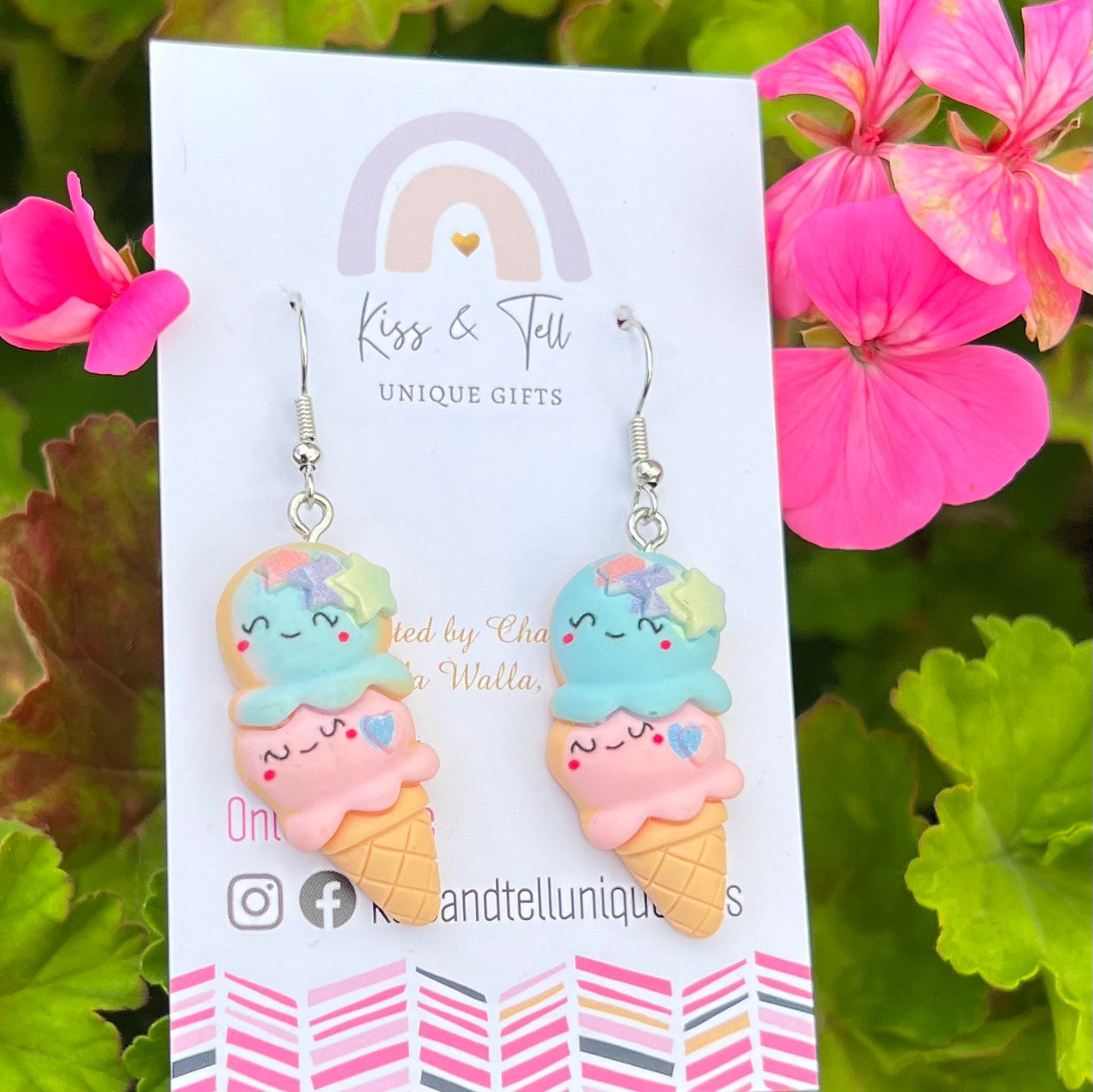 Double-Scoop Ice Cream Dangle Earrings