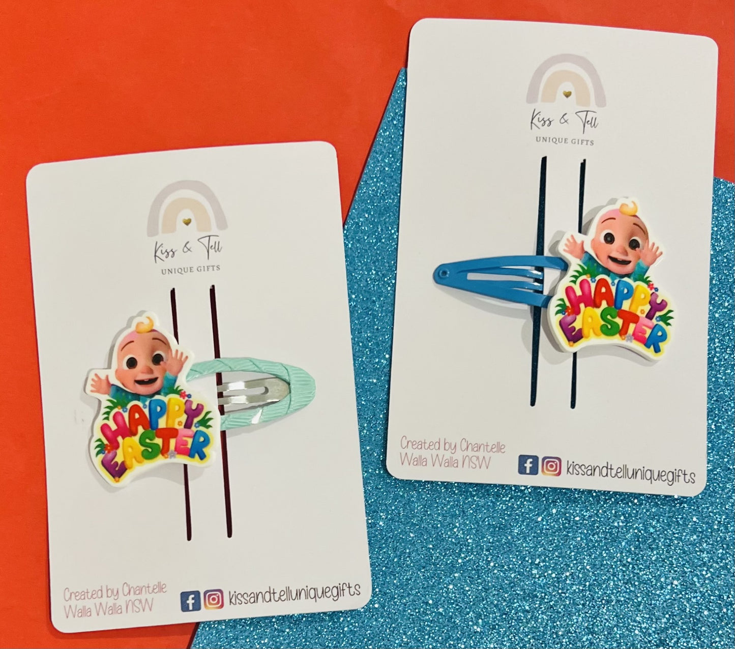 * SALE *  Cocomelon Easter Hair Clips