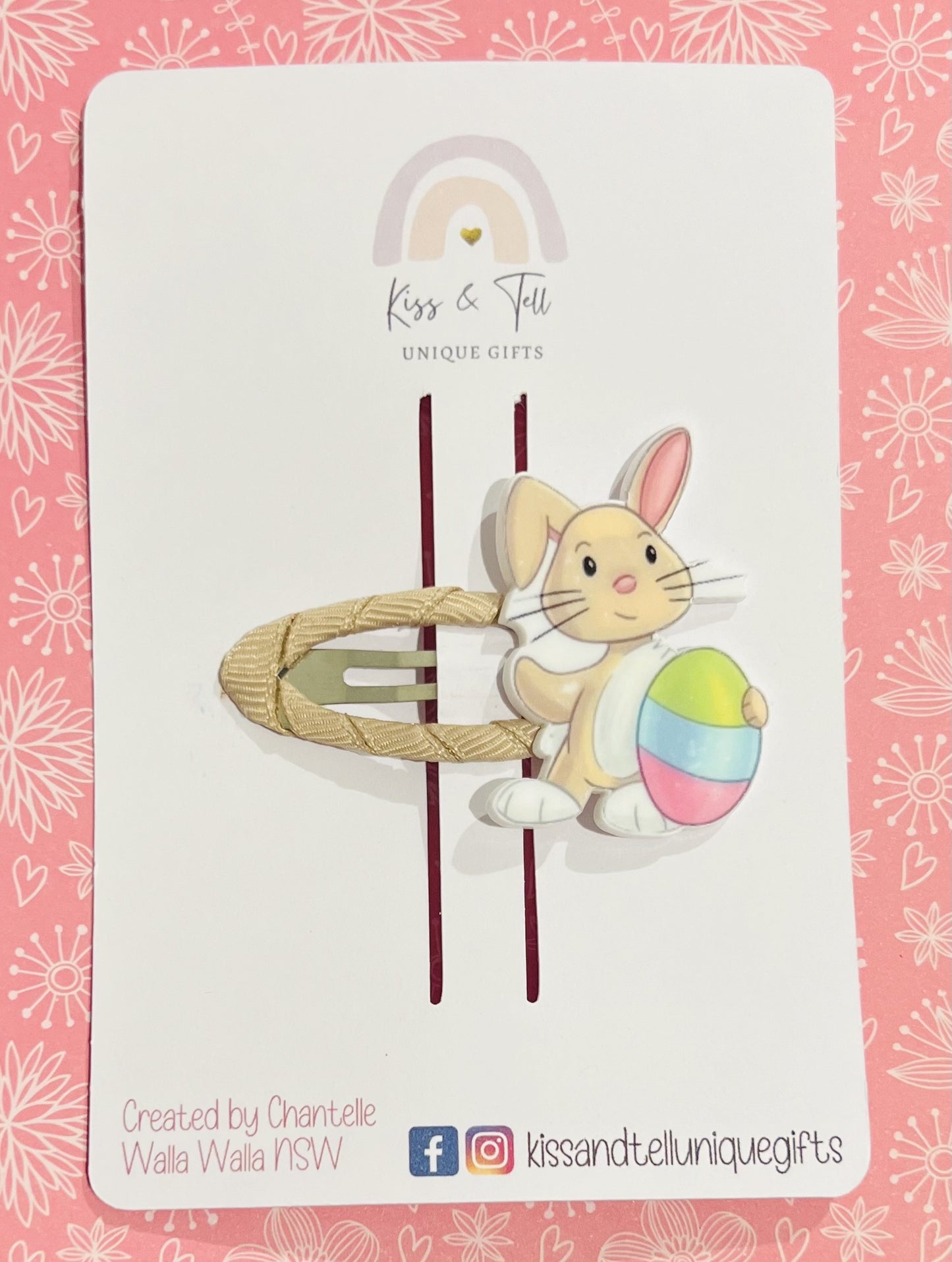 * LAST ONE *  Easter Bunny Hair Clip