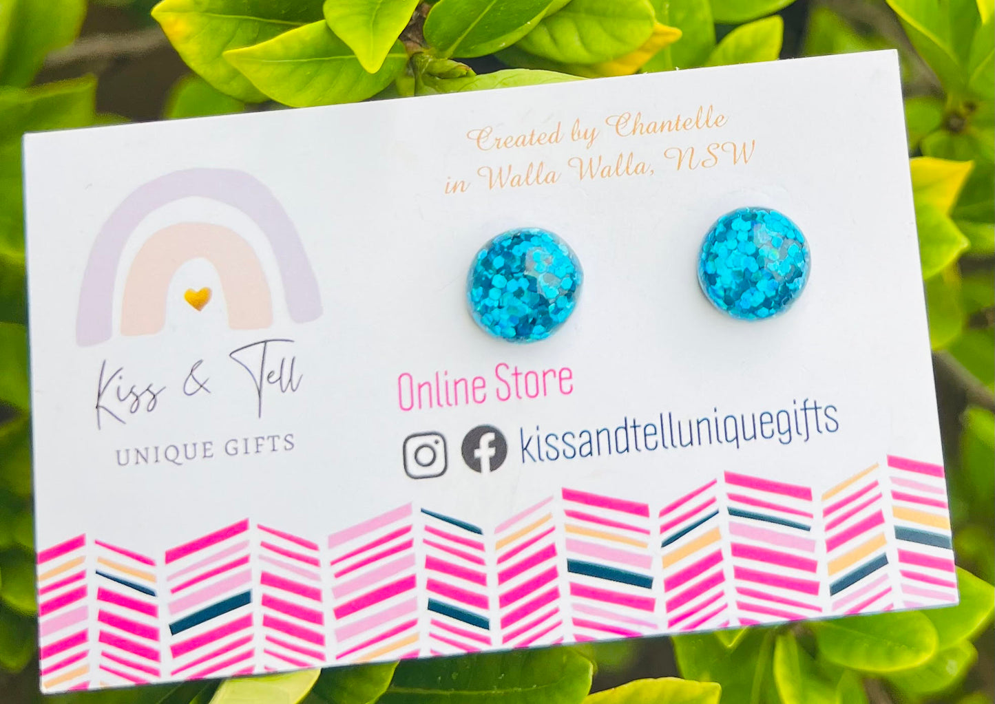 Glitter Stud Earrings