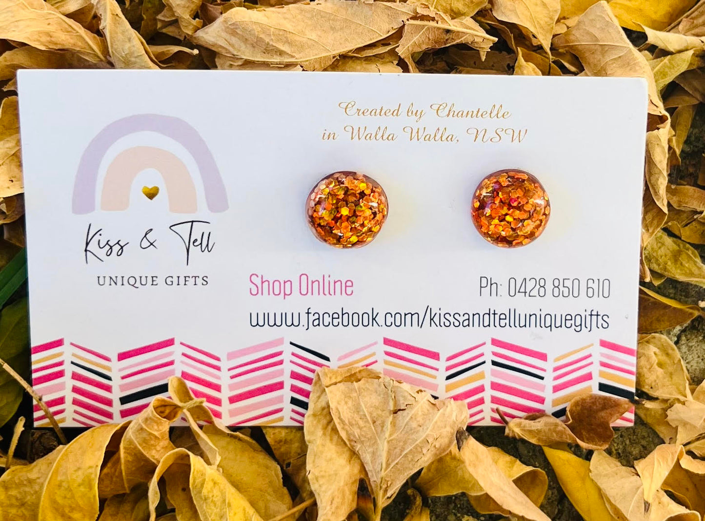 Glitter Stud Earrings