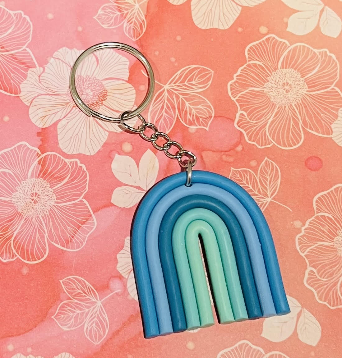 Soft Rainbow Keyring