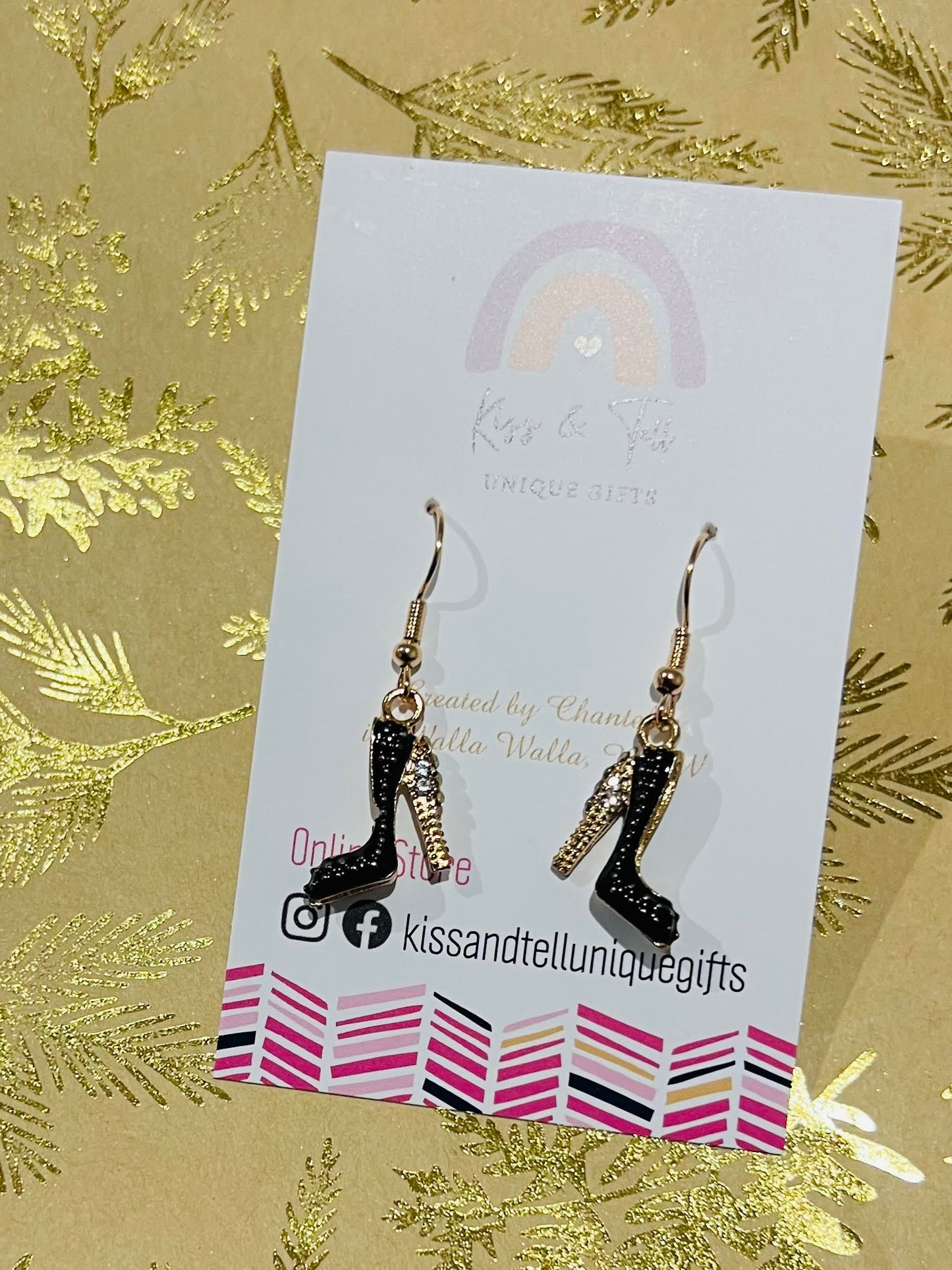 High Heel Shoes Dangle Earrings