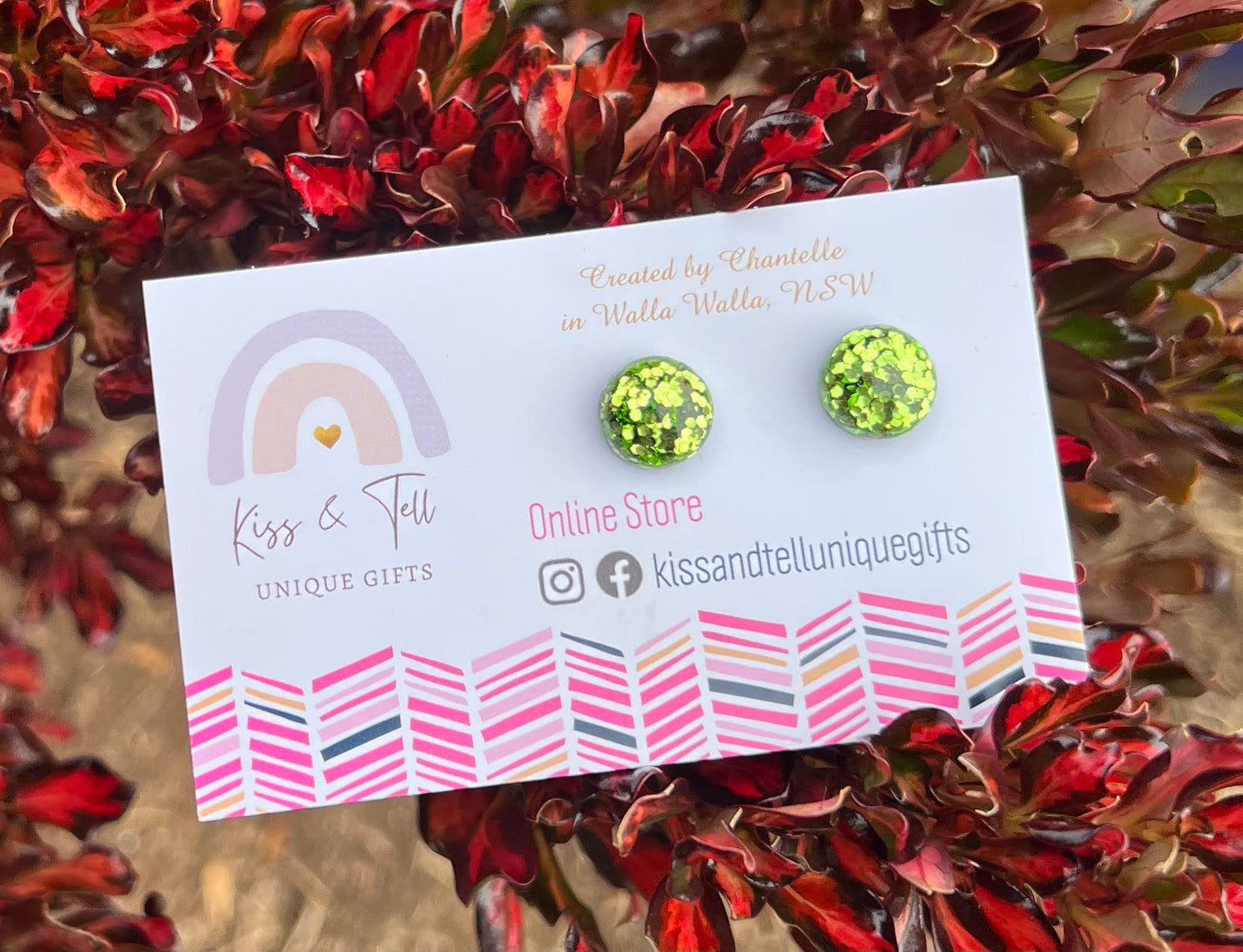 Glitter Stud Earrings