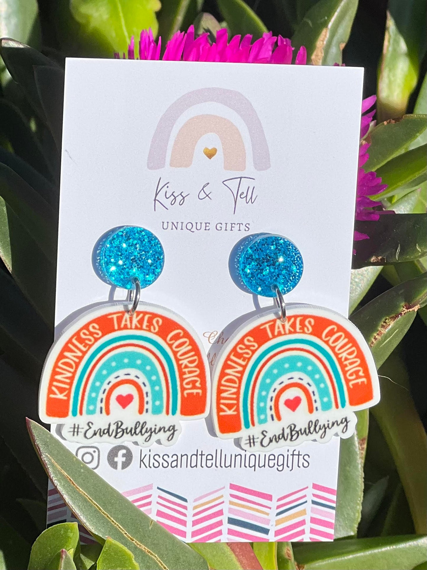 "Kindness Takes Courage" Statement Earrings