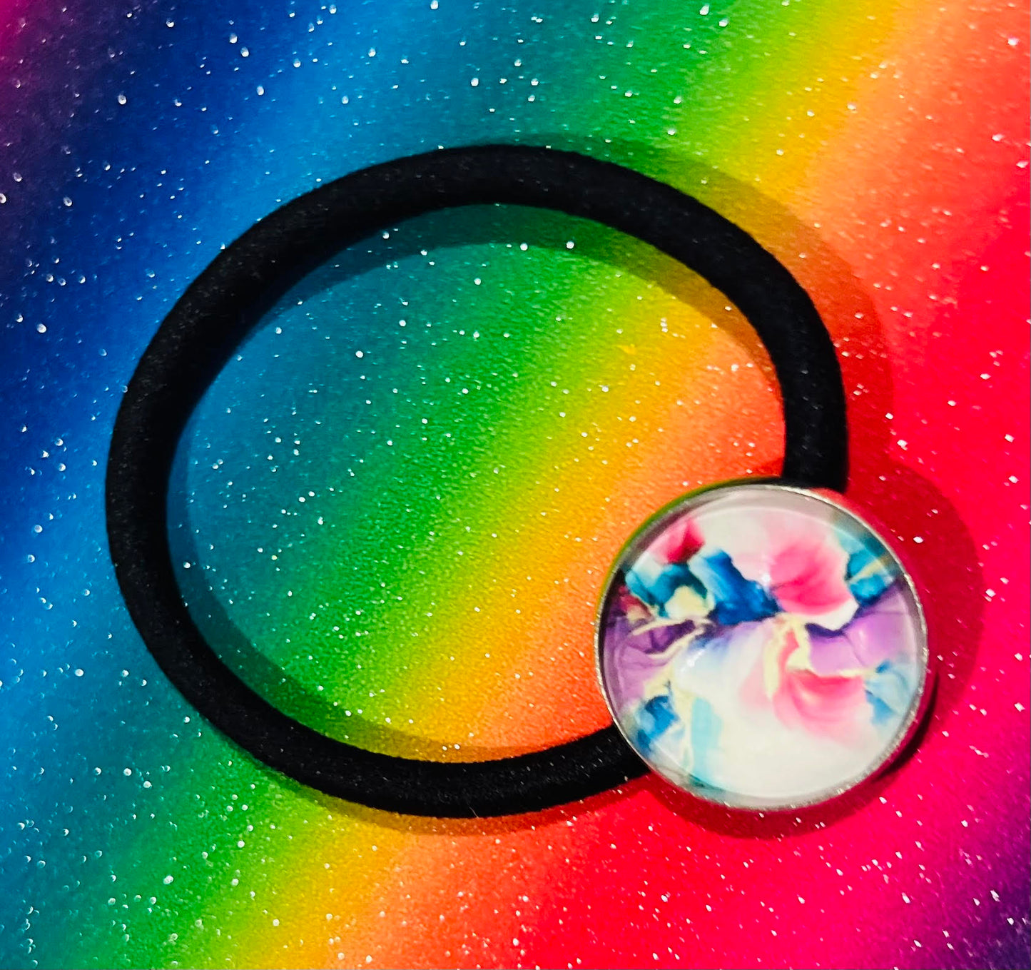 Pink Swirl Hair Tie