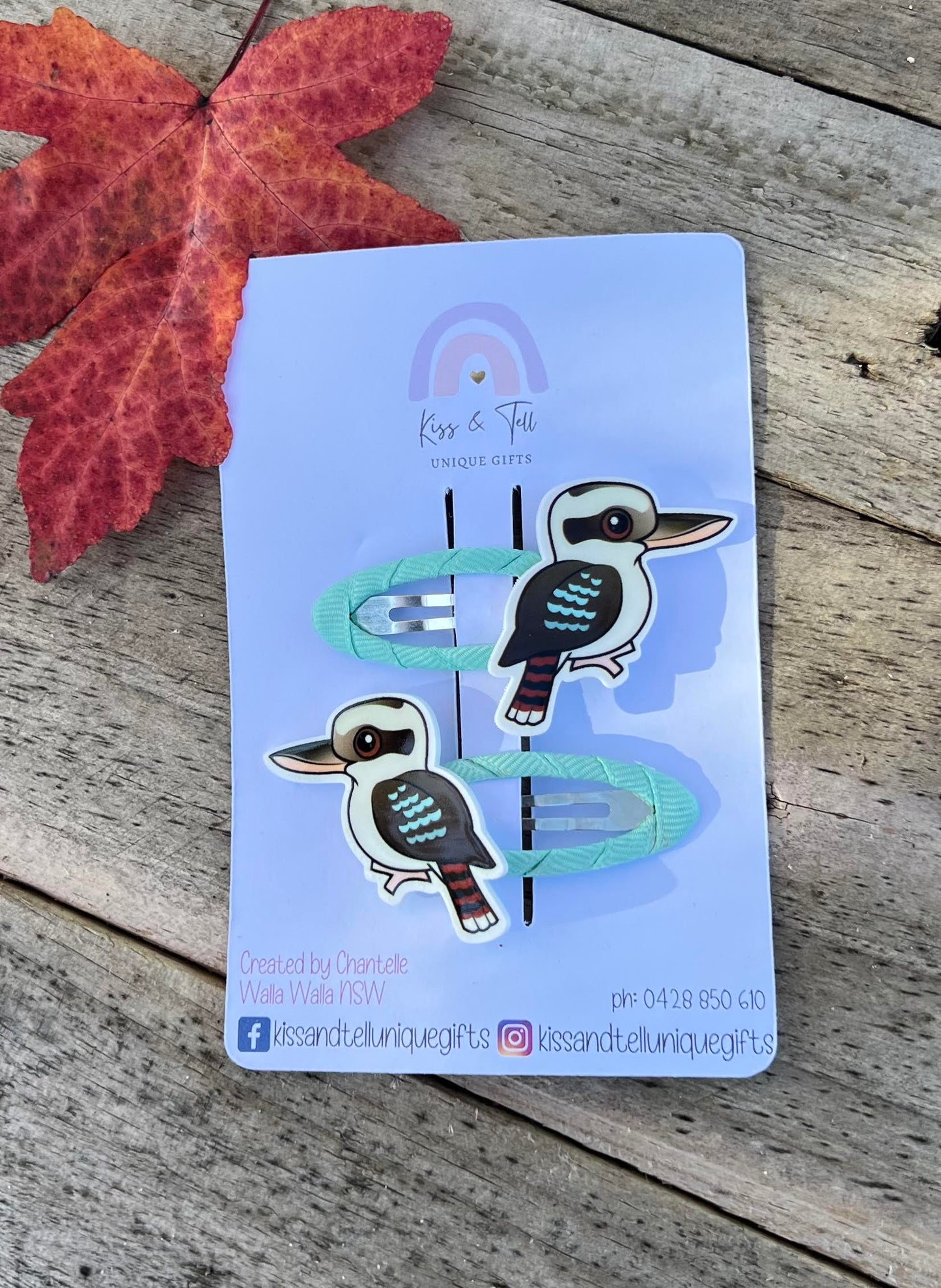 Kookaburra Hair Clip Set