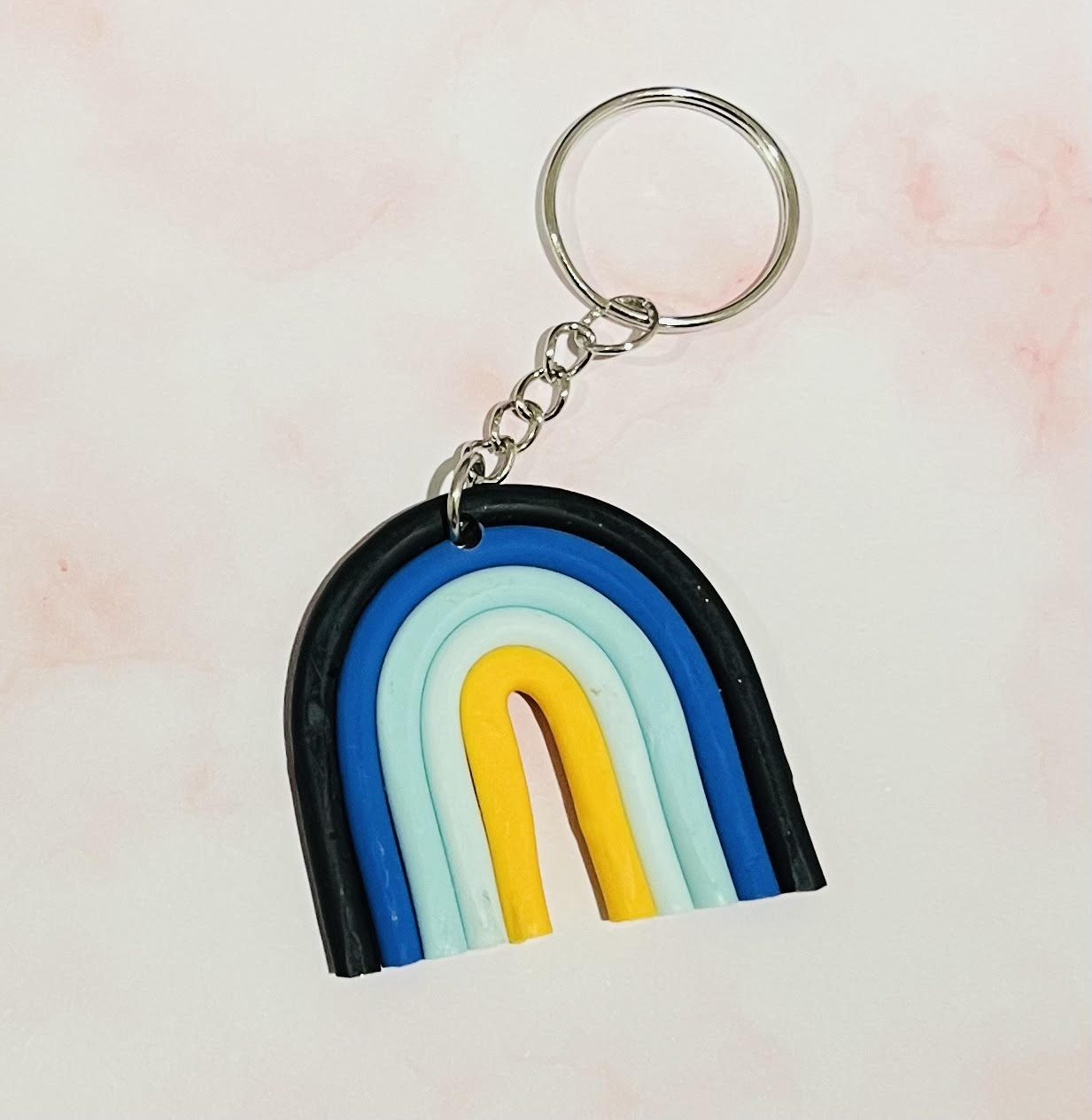 Soft Rainbow Keyring