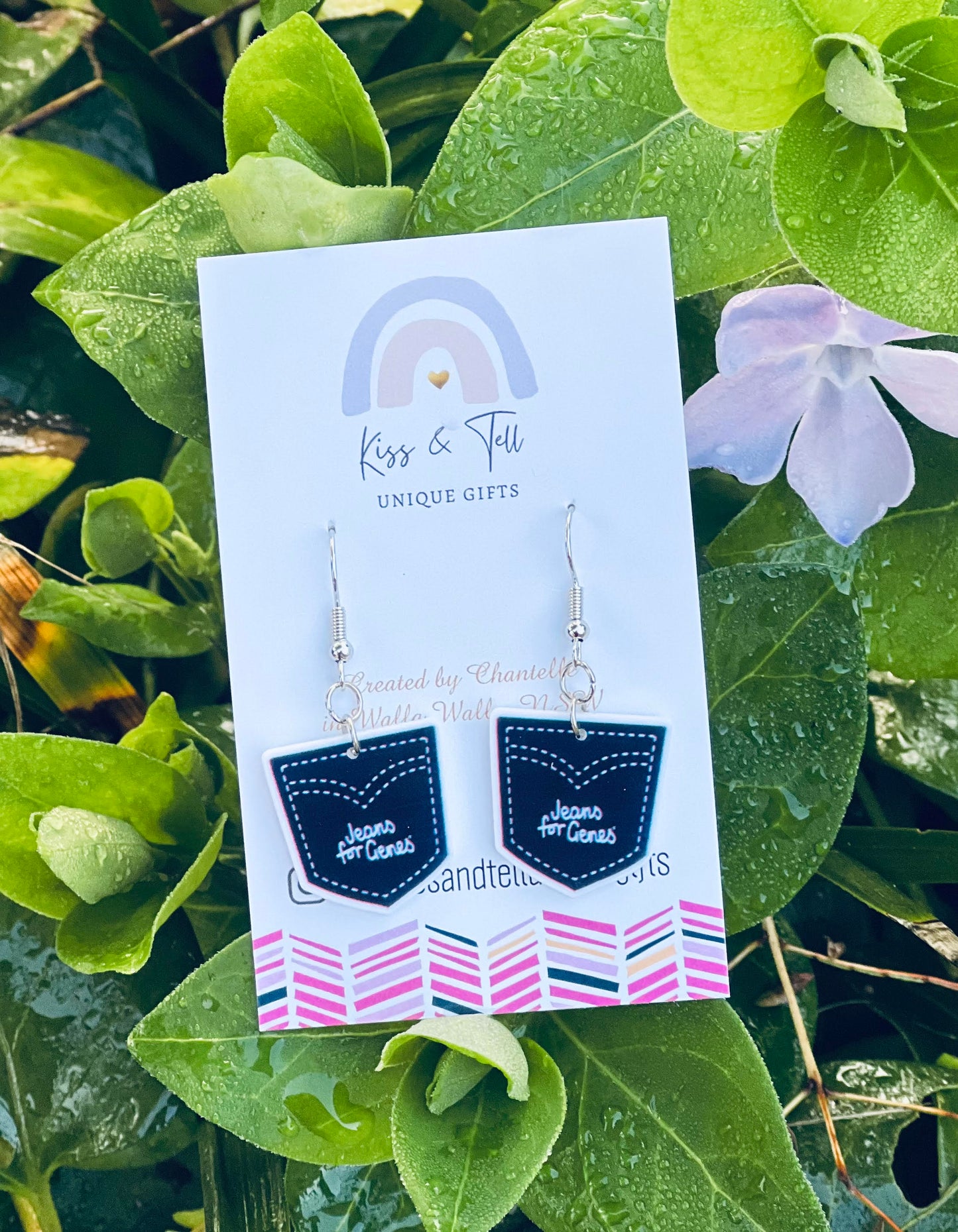 Jeans for Genes Day Earrings