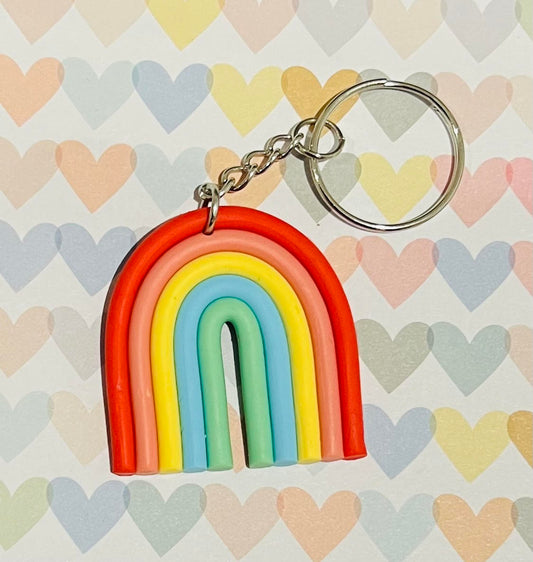 Soft Rainbow Keyring