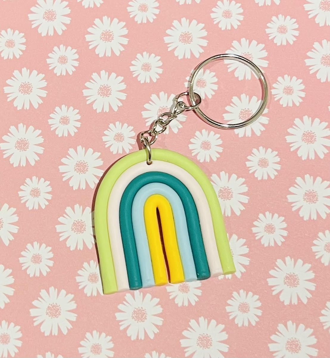 Soft Rainbow Keyring