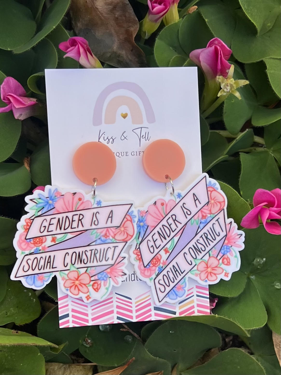 "Gender is a Social Construct" Dangle Earrings