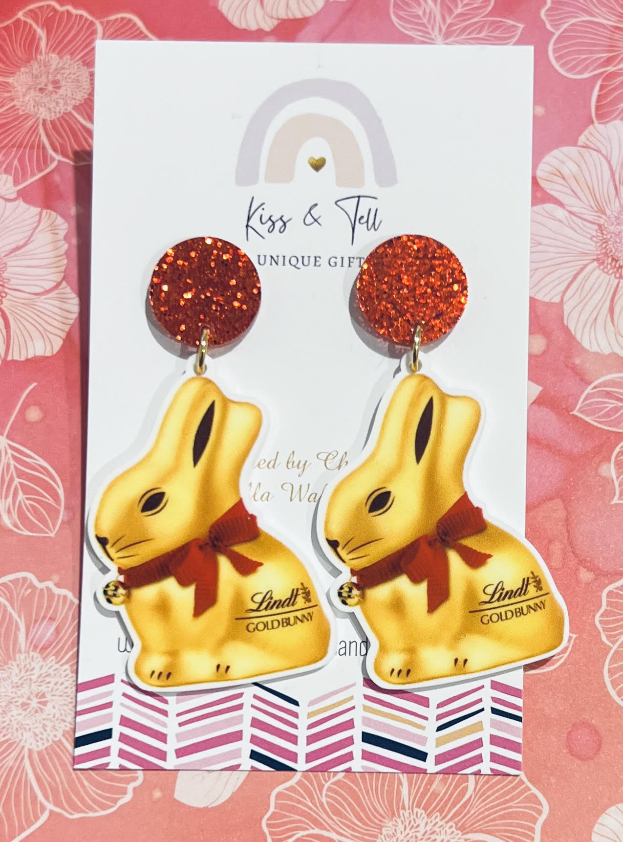 Lindt Chocolate Bunny Dangle Earrings