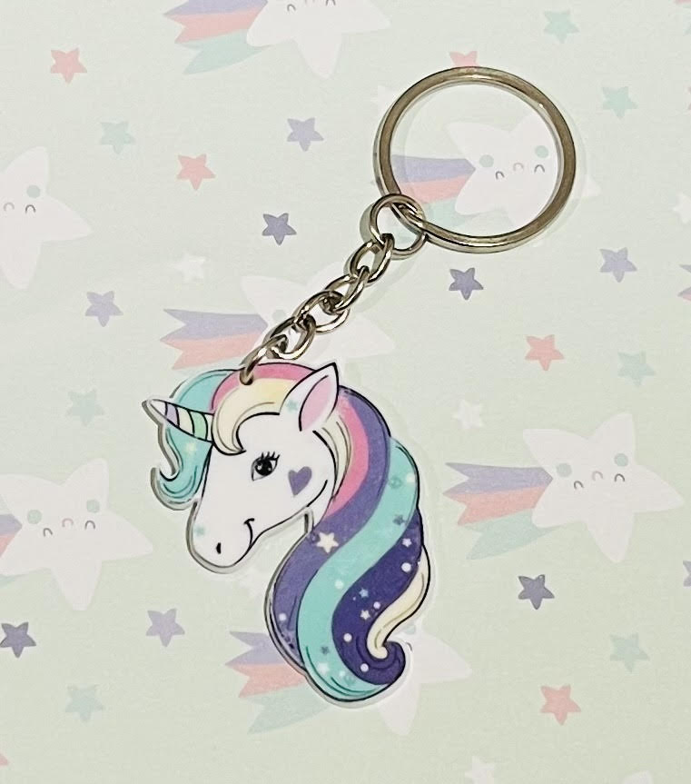 Pastel Unicorn Keyring