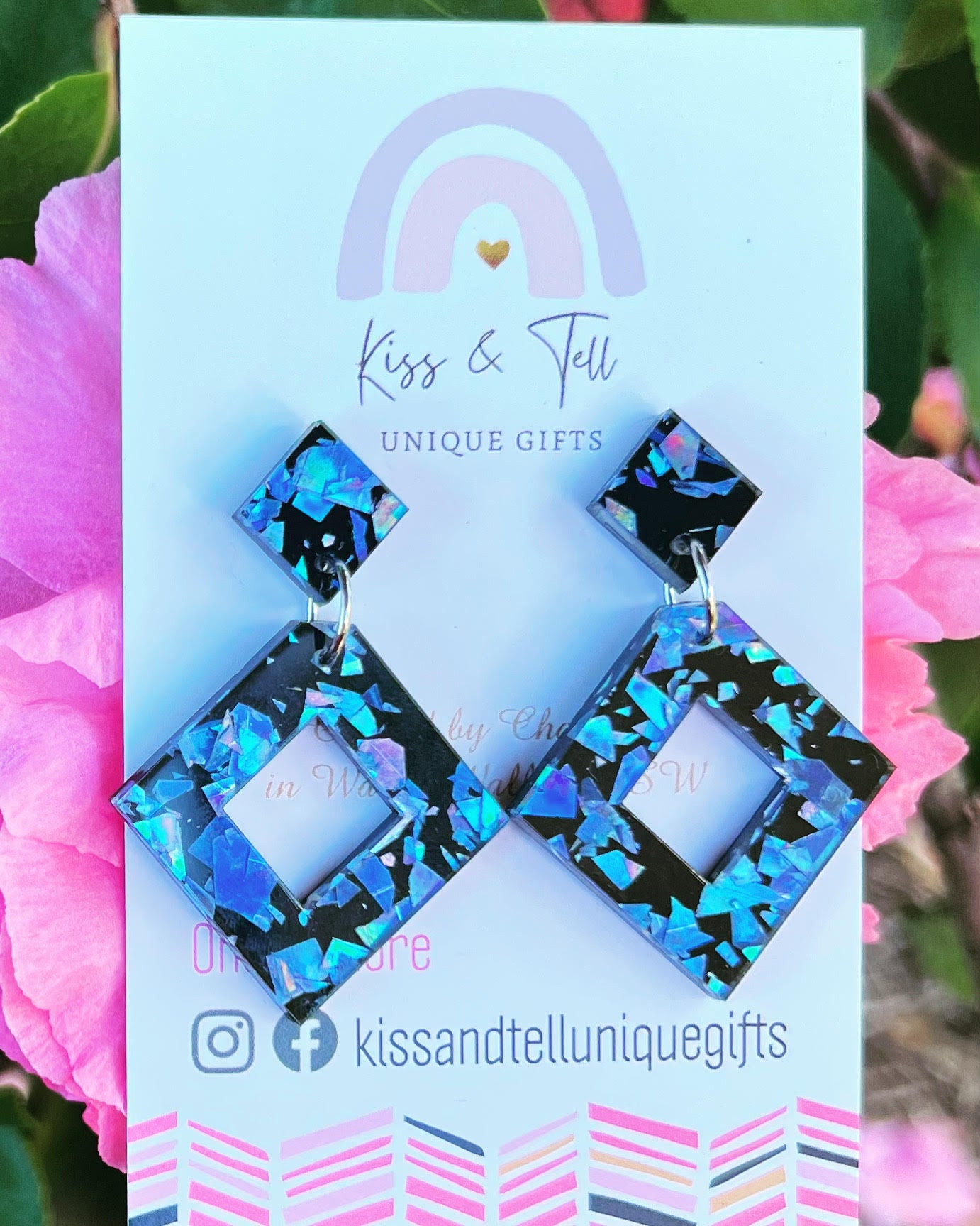 Ice-Blue Diamond Dangle Earrings