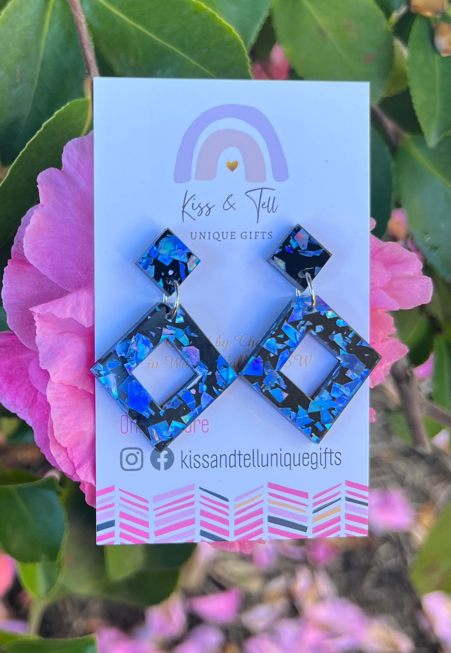 Ice-Blue Diamond Dangle Earrings