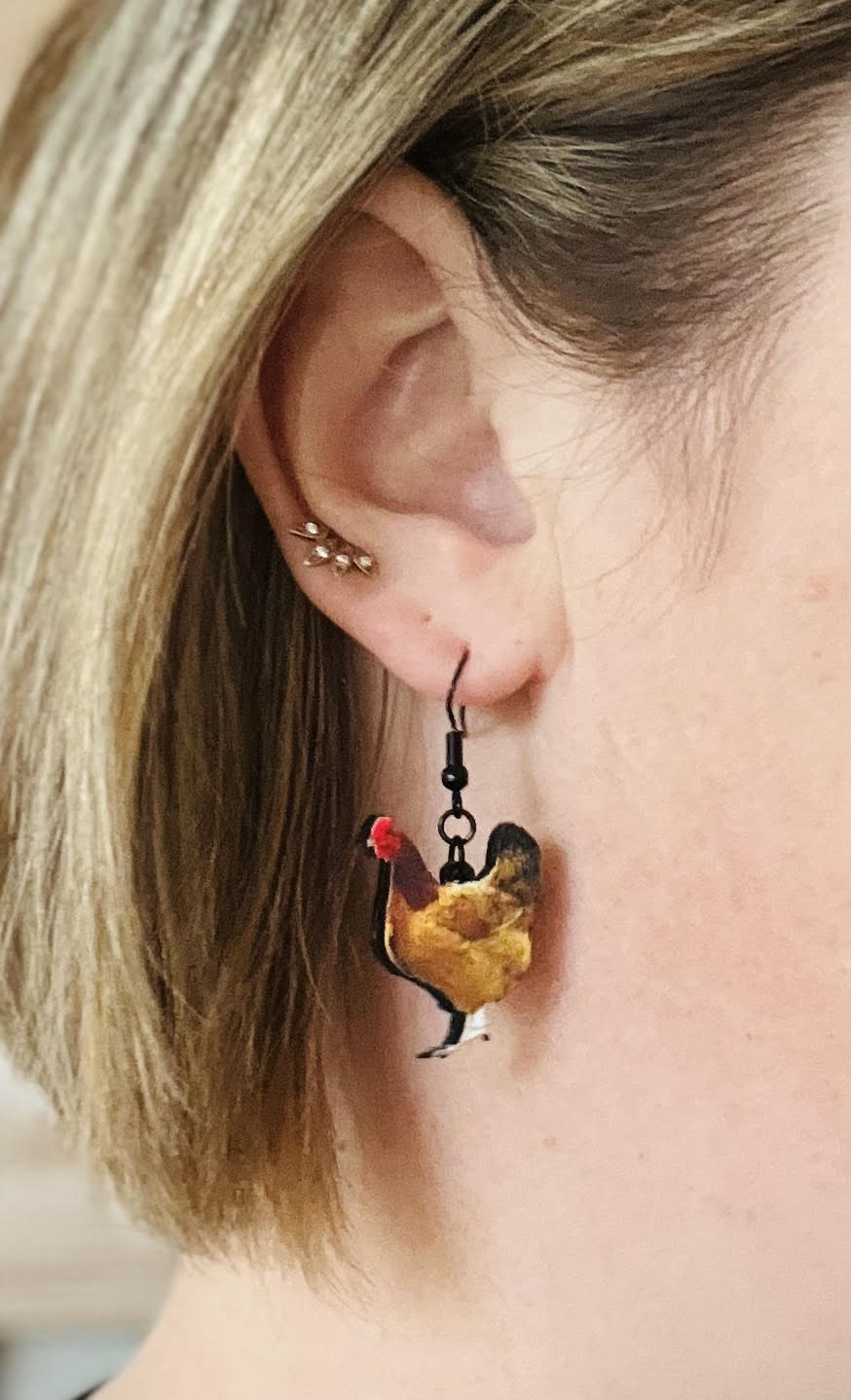 Hen Chook Dangle Earrings