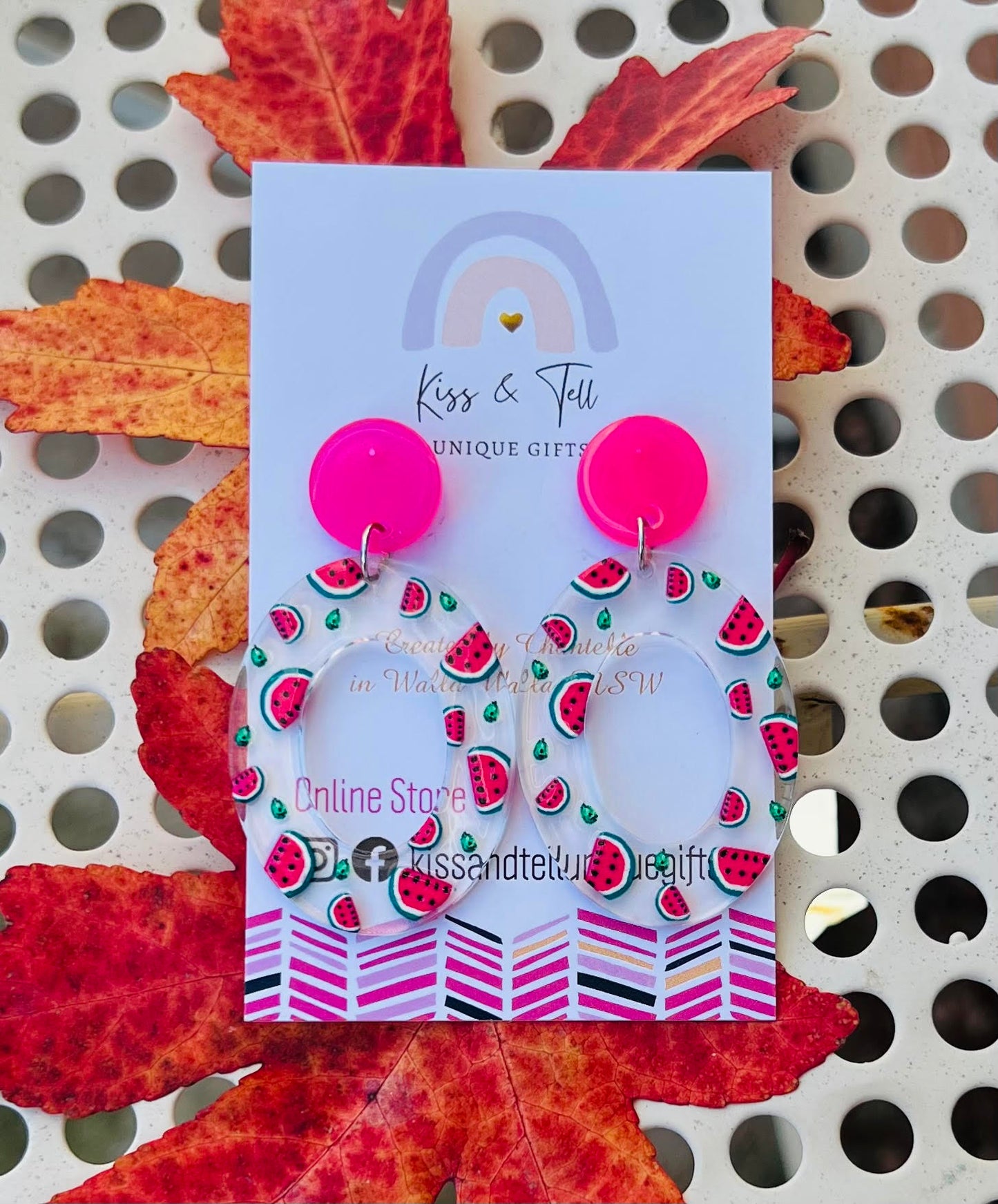 Watermelon Dangle Earrings