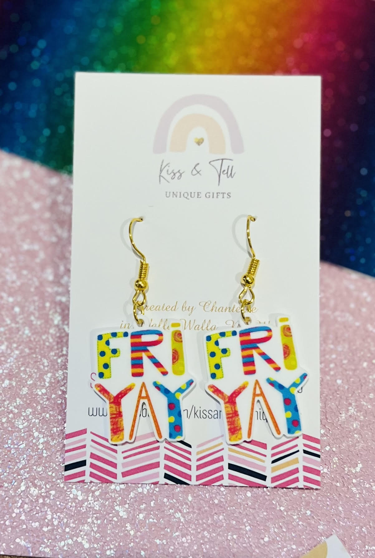 Small FRIYAY Dangle Earrings