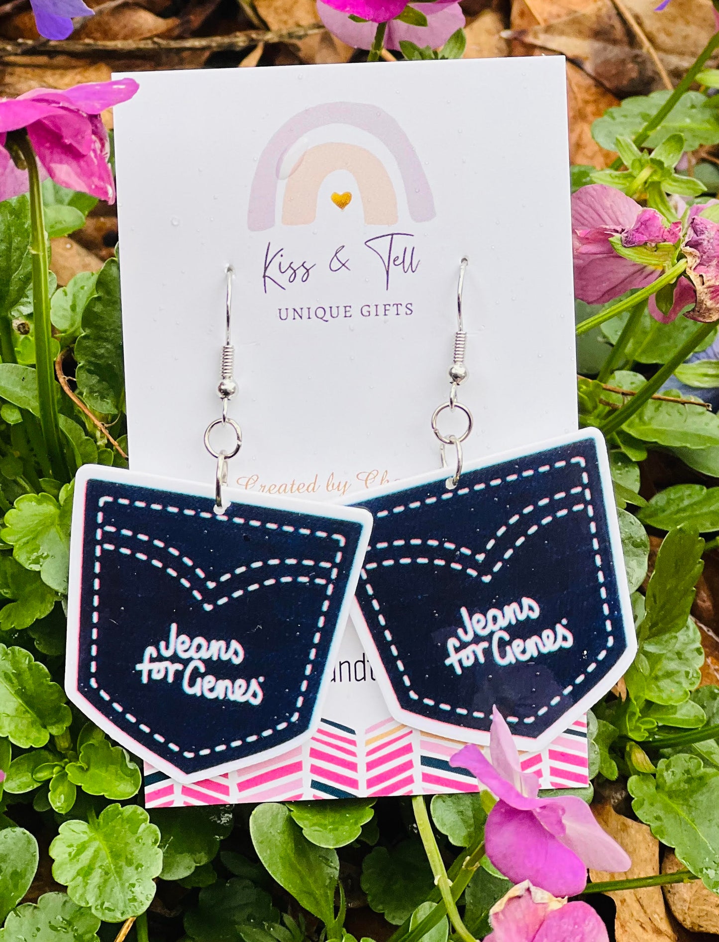 Jeans for Genes Day Earrings