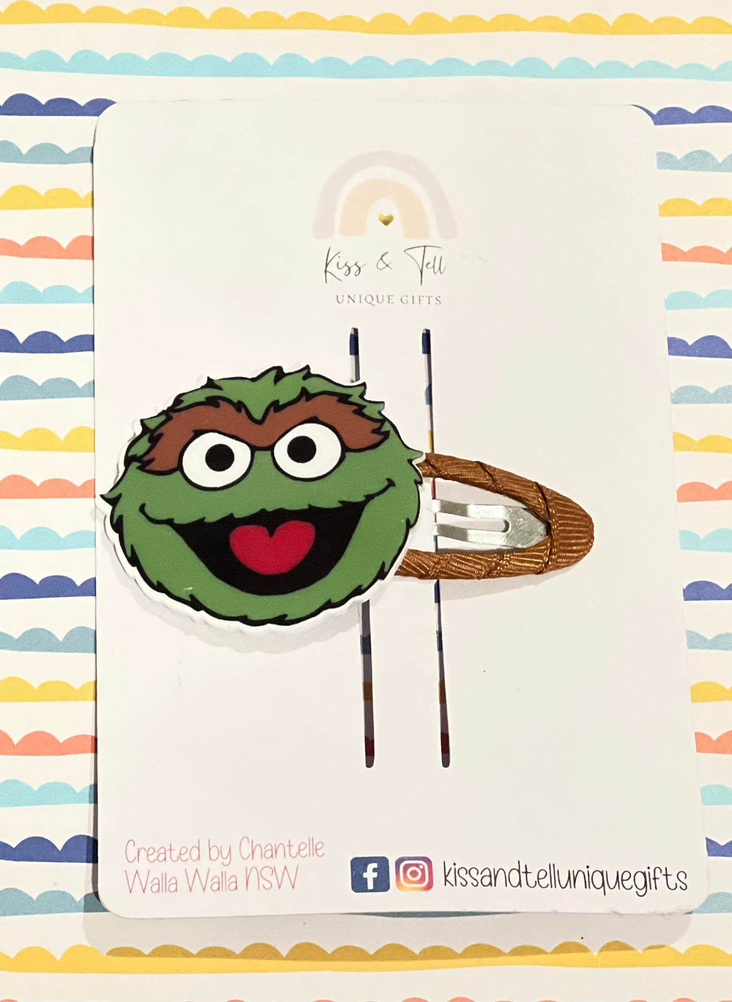 Oscar the Grouch Hair Clip