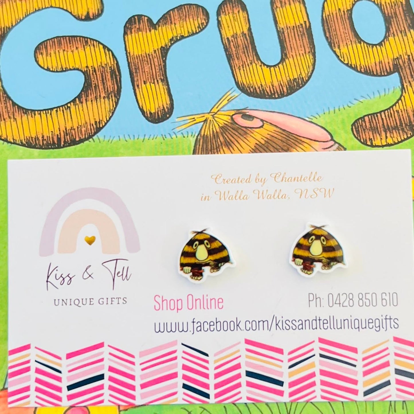 Grug Book Character Stud Earrings