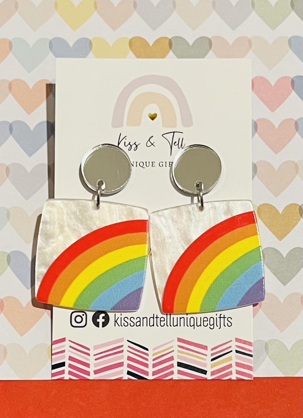 Acrylic Rainbow Drop Earrings