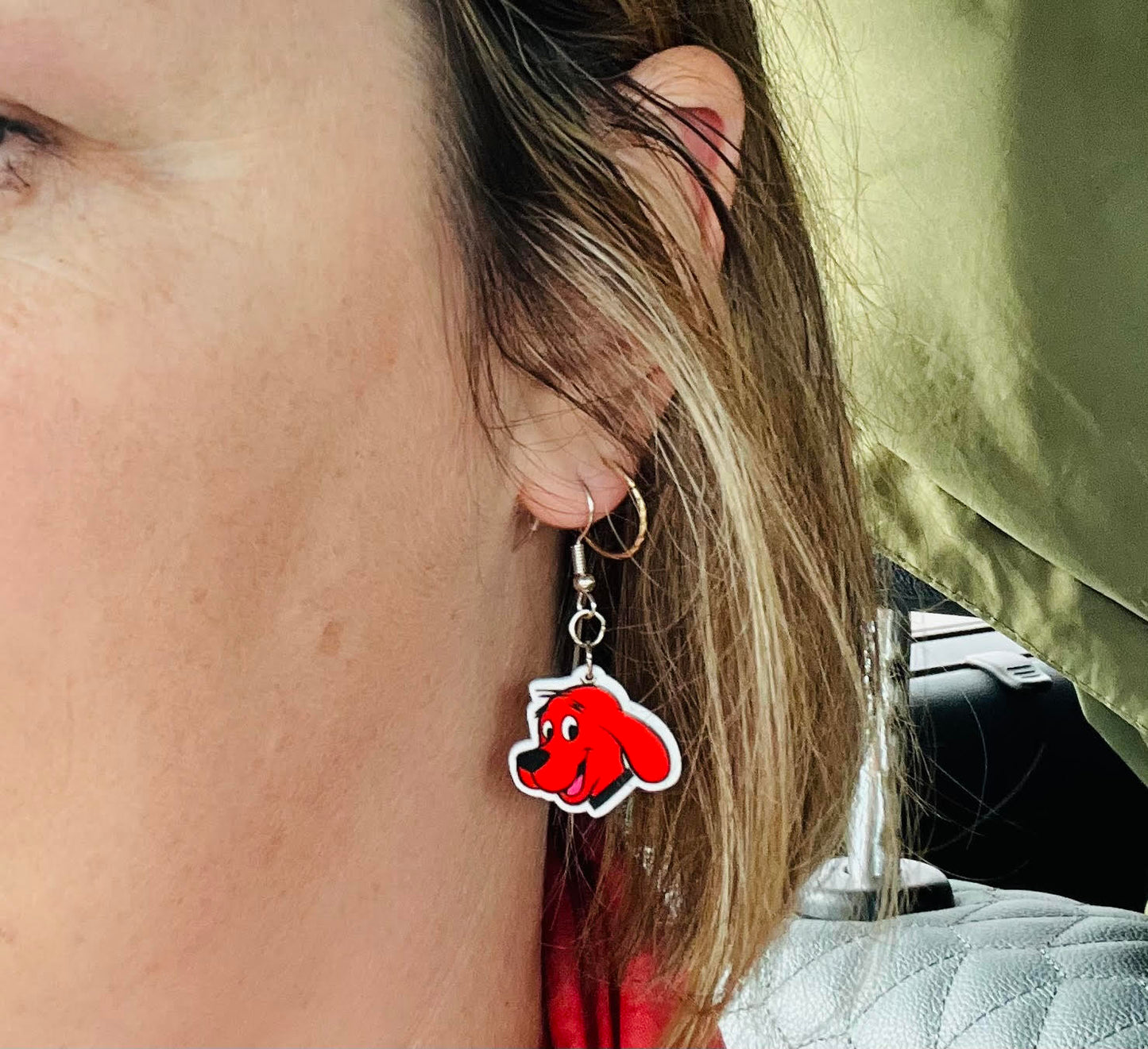 Clifford Dog Small Dangle Earrings