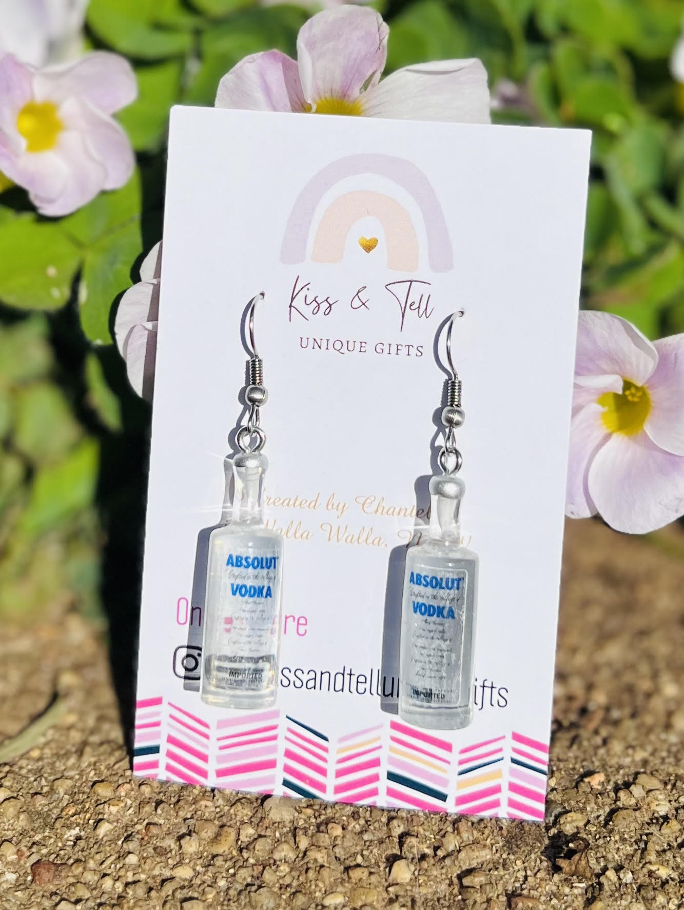 Vodka Bottle Dangle Earrings