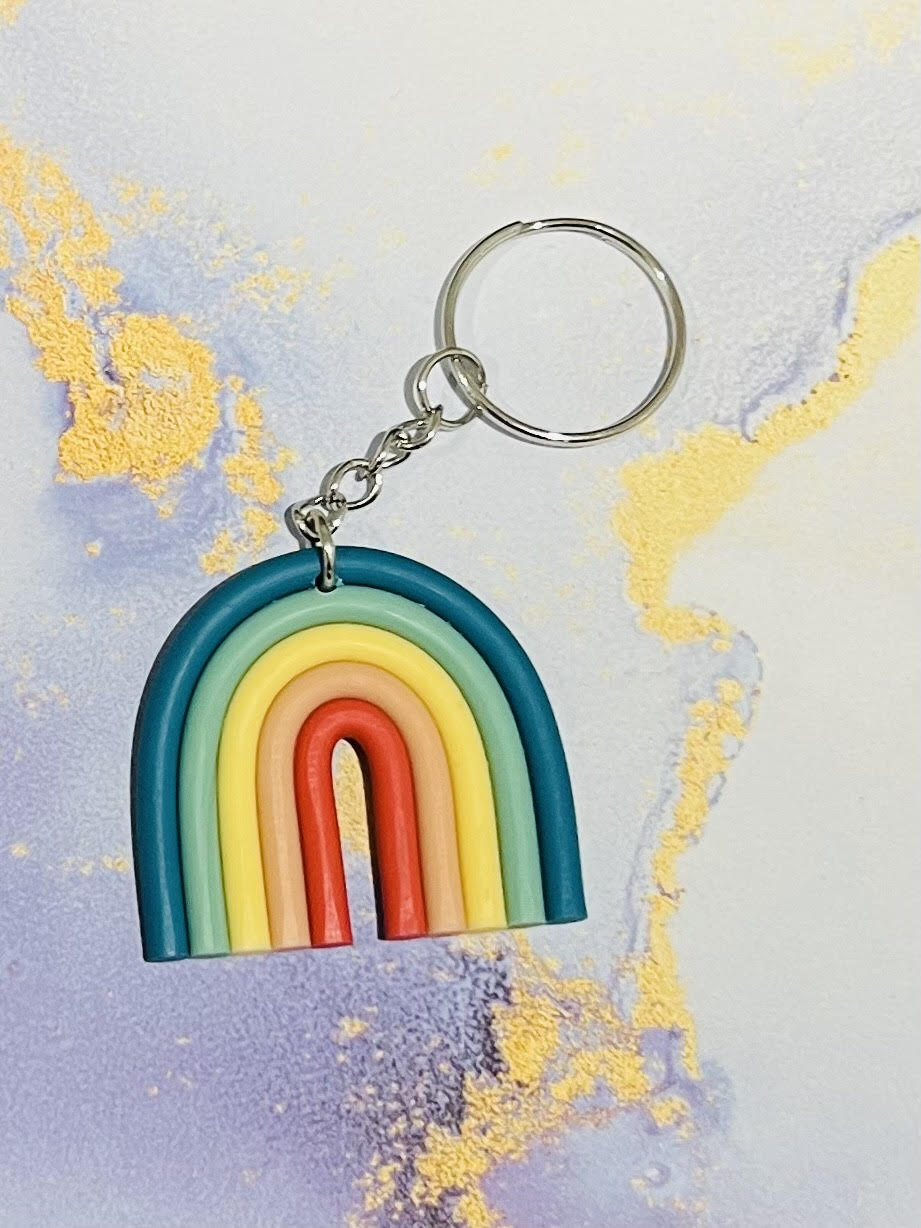 Soft Rainbow Keyring