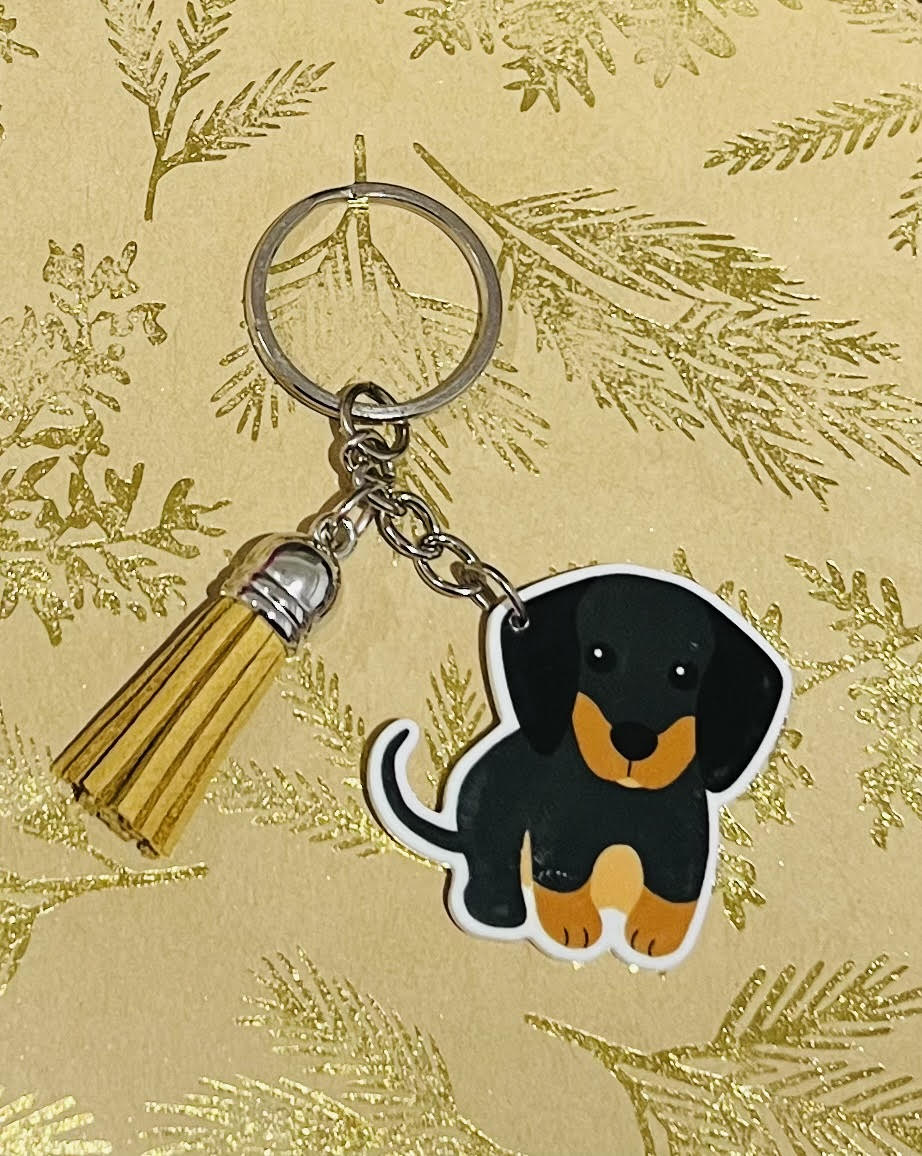 Dachshund Puppy Keyring